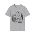 Alien Camping T-Shirt | Cute Space Alien Roasting Fish Graphic Tee