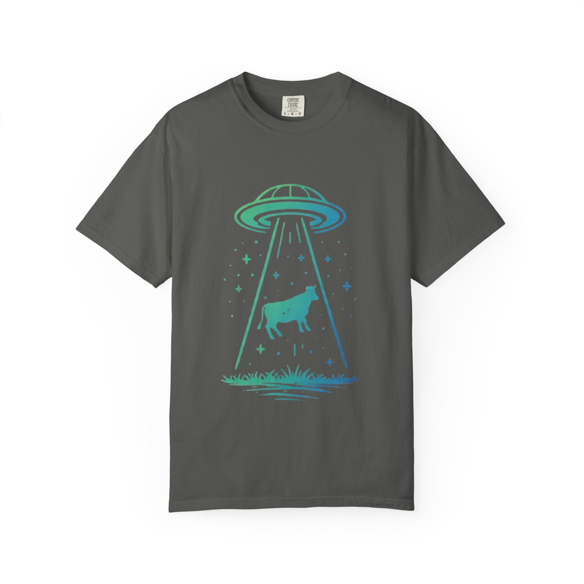 Cow Abduction UFO T-Shirt | Alien Cow Beam Graphic Tee
