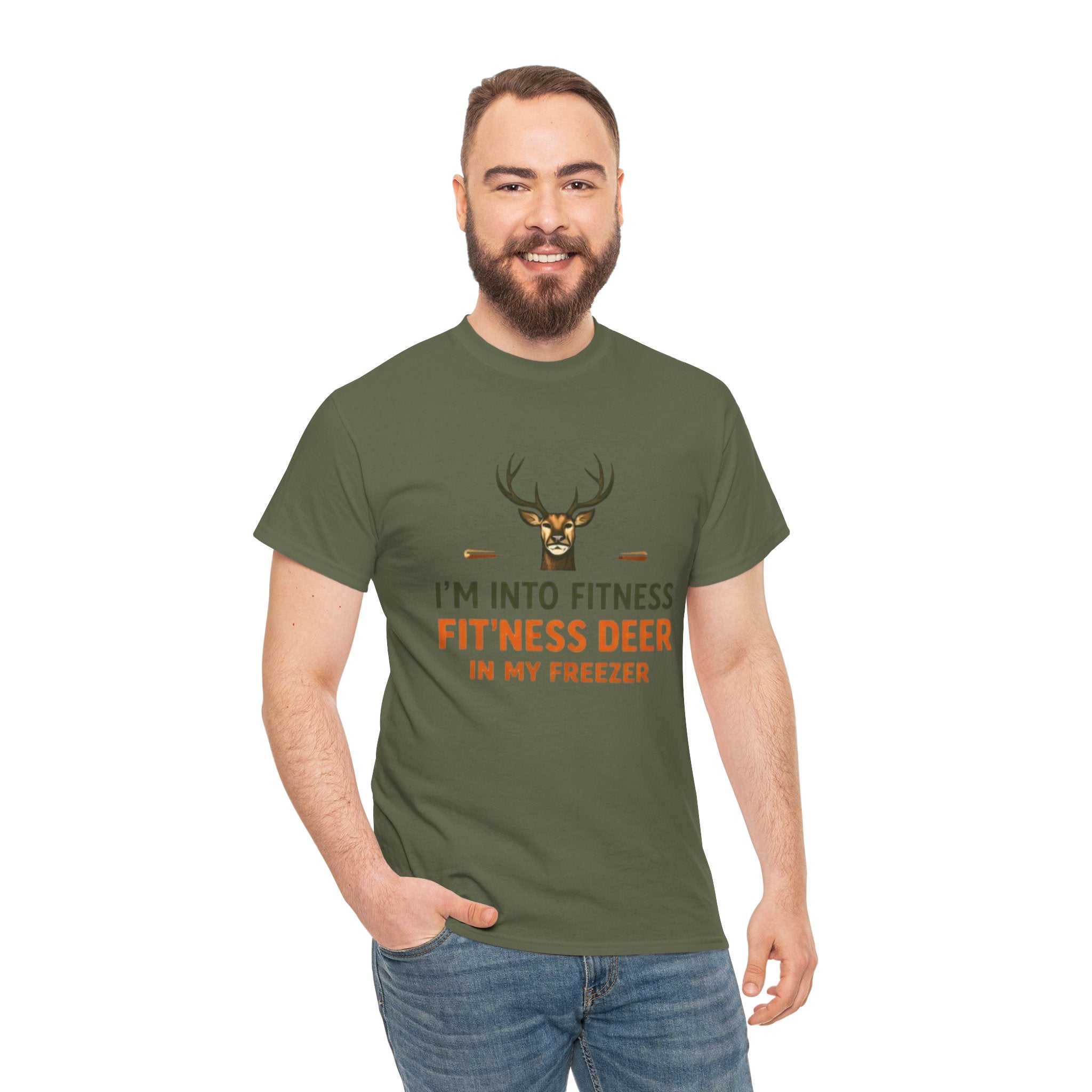 Funny Hunting T-Shirt | "Im Into Fitness, Fitness Deer in My Freezer"