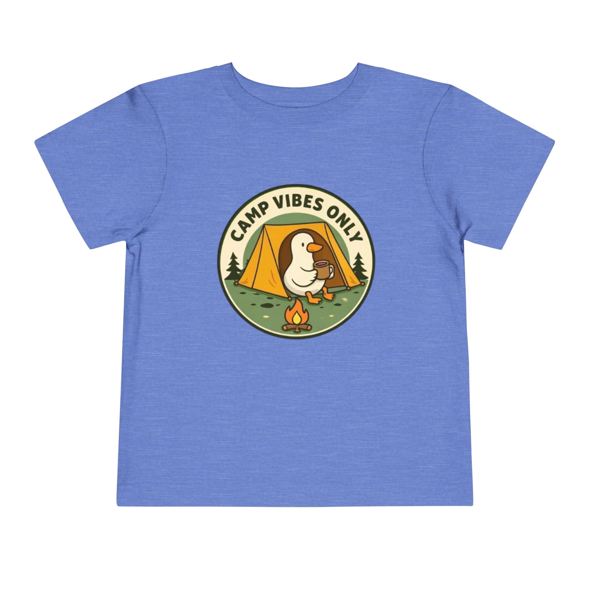 Camp Vibes Only Toddler Tee | Cute Camping Duck Graphic Shirt