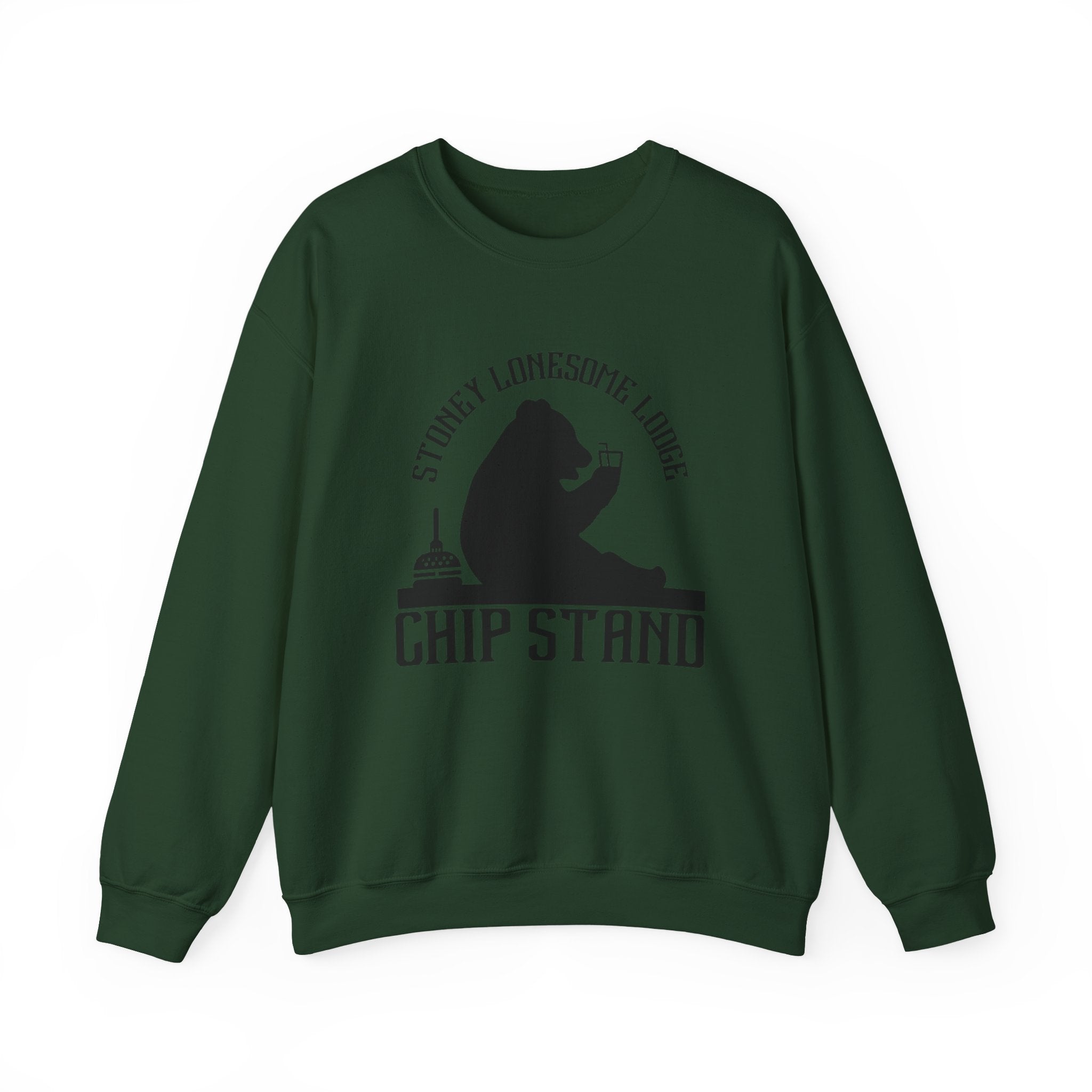 Crewneck Sweatshirt | Stoney Lonesome Lodge “Chip Stand” Bear Logo