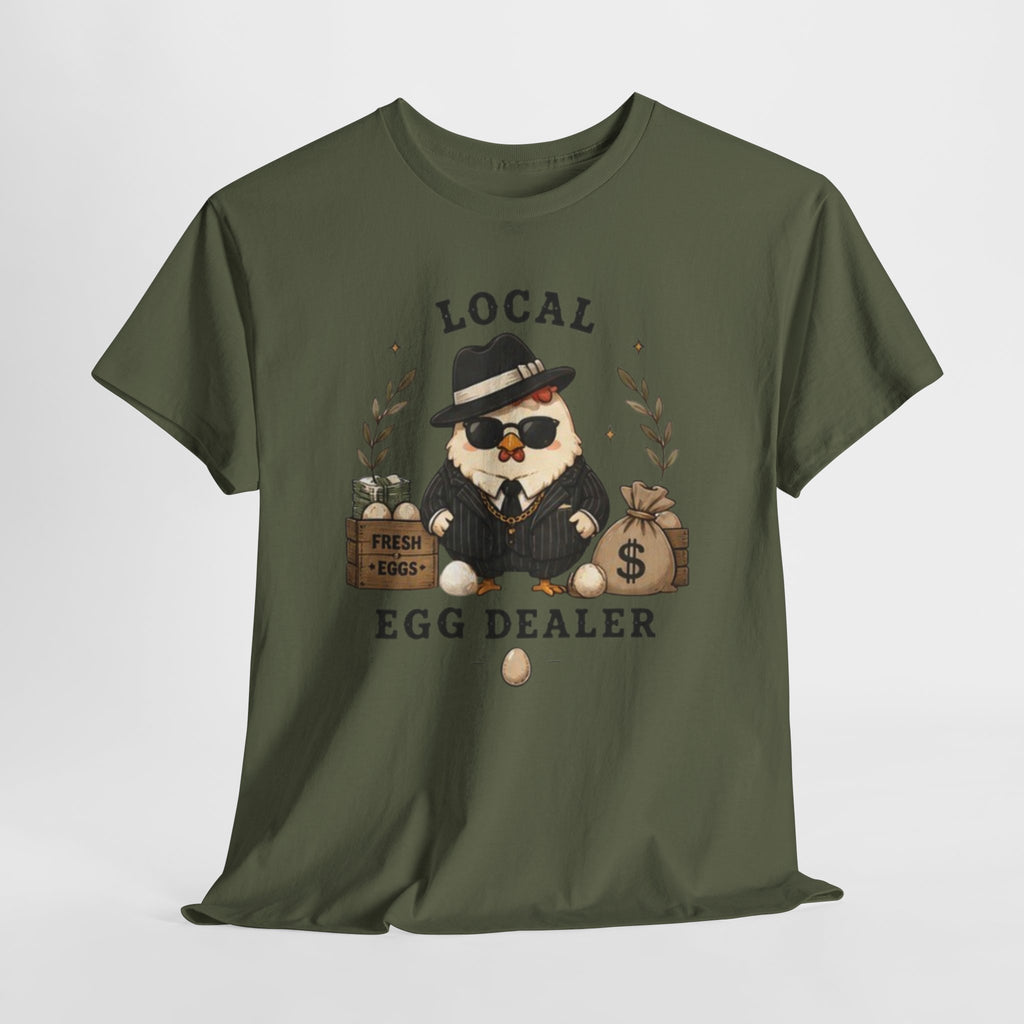 Egg Dealer T-Shirt | Funny Chicken Mobster Graphic Tee
