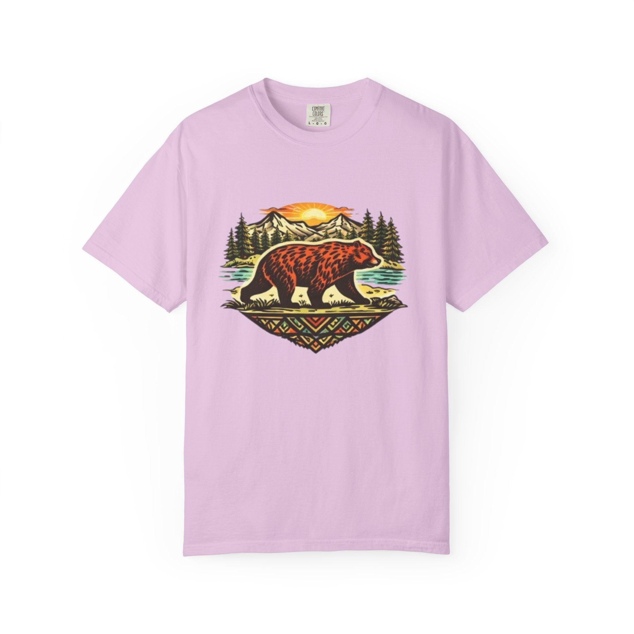 Bear Sunset T-Shirt | Vintage Forest Adventure Graphic Tee