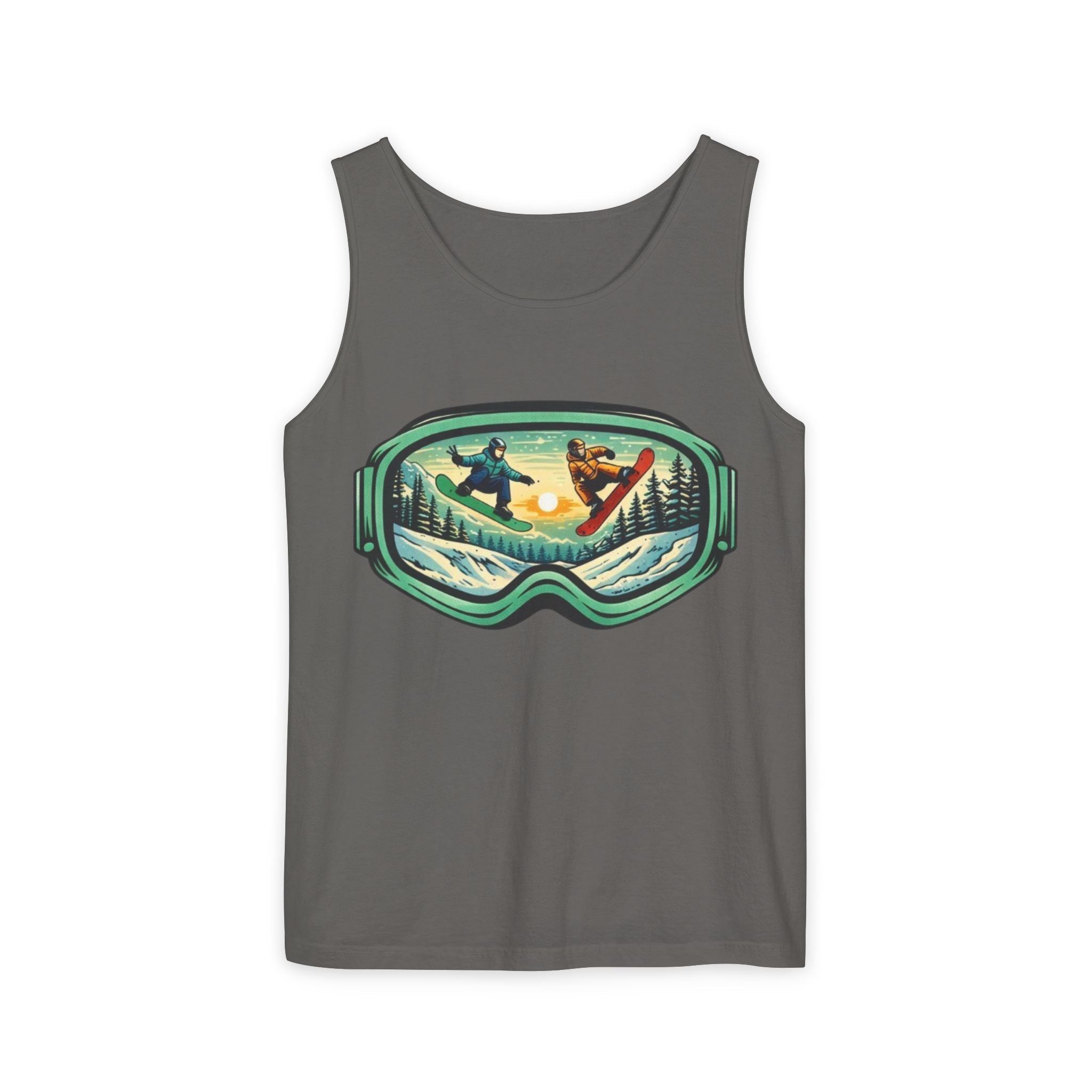 Snowboarding Mountain Goggles Tank Top