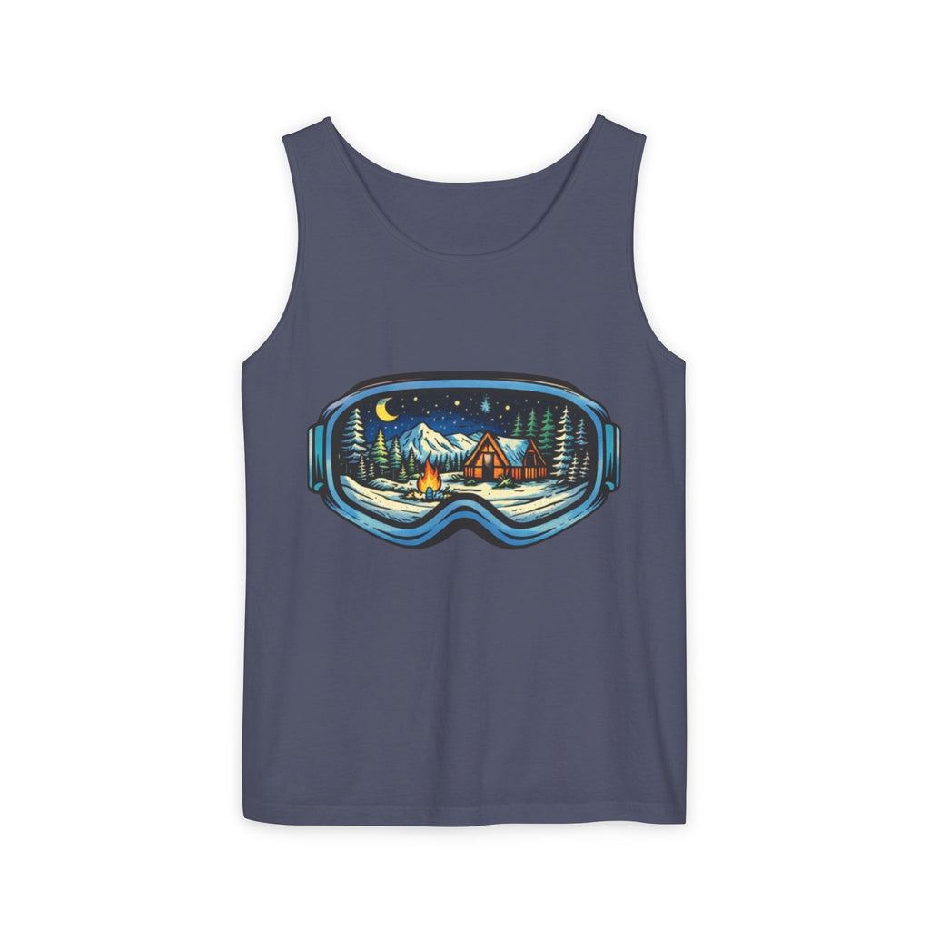Tank Top | Ski Goggle Winter Cabin Graphic