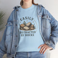 Easily Distracted by Rocks T-Shirt | Funny Nature Lover Tee