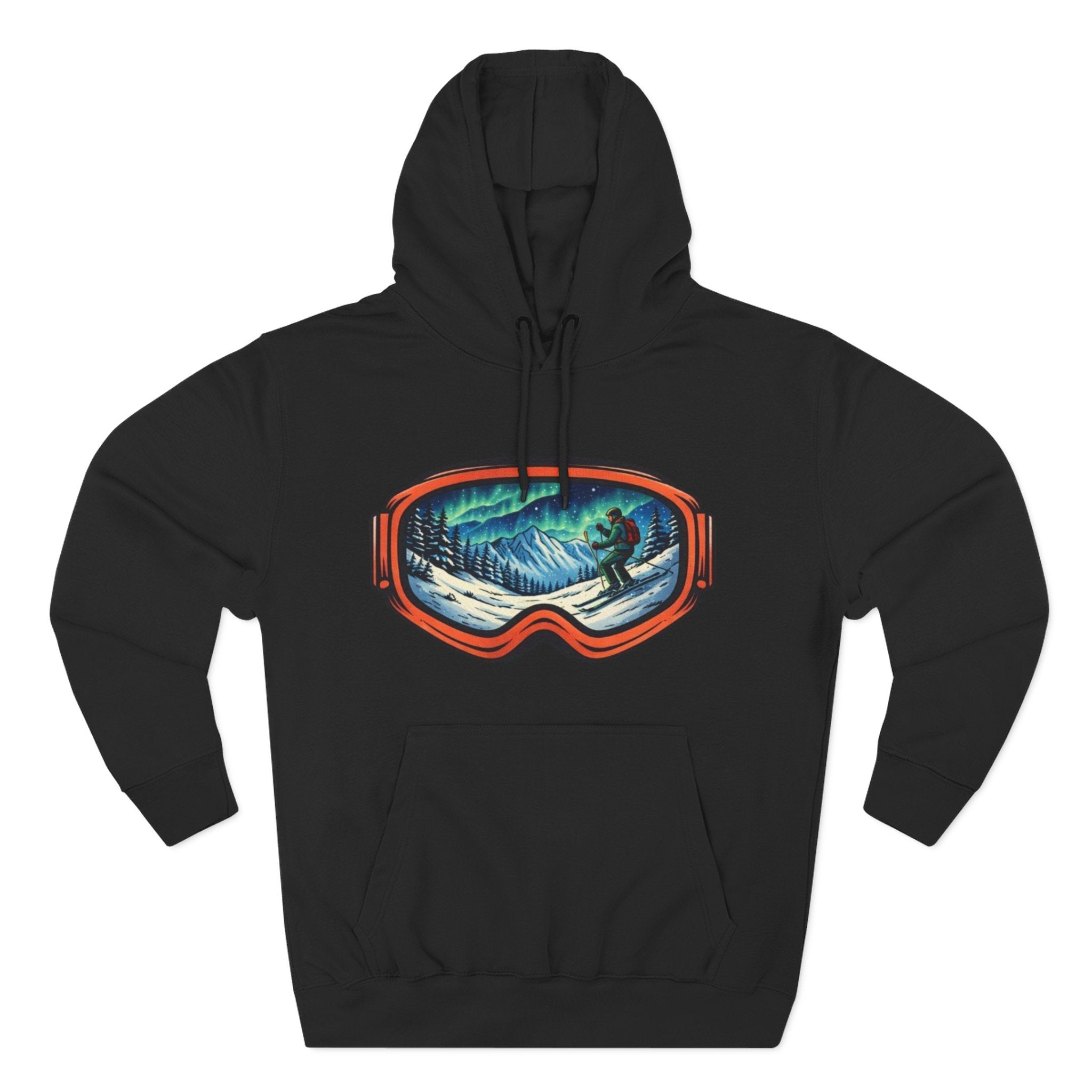 Ski Snowboard Goggles Graphic Hoodie — Mountain Rider Winter Pullover