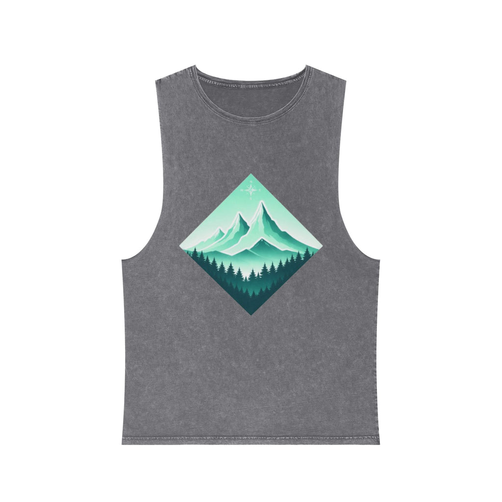 Mountain Forest Tank Top | Vintage Stonewash Graphic