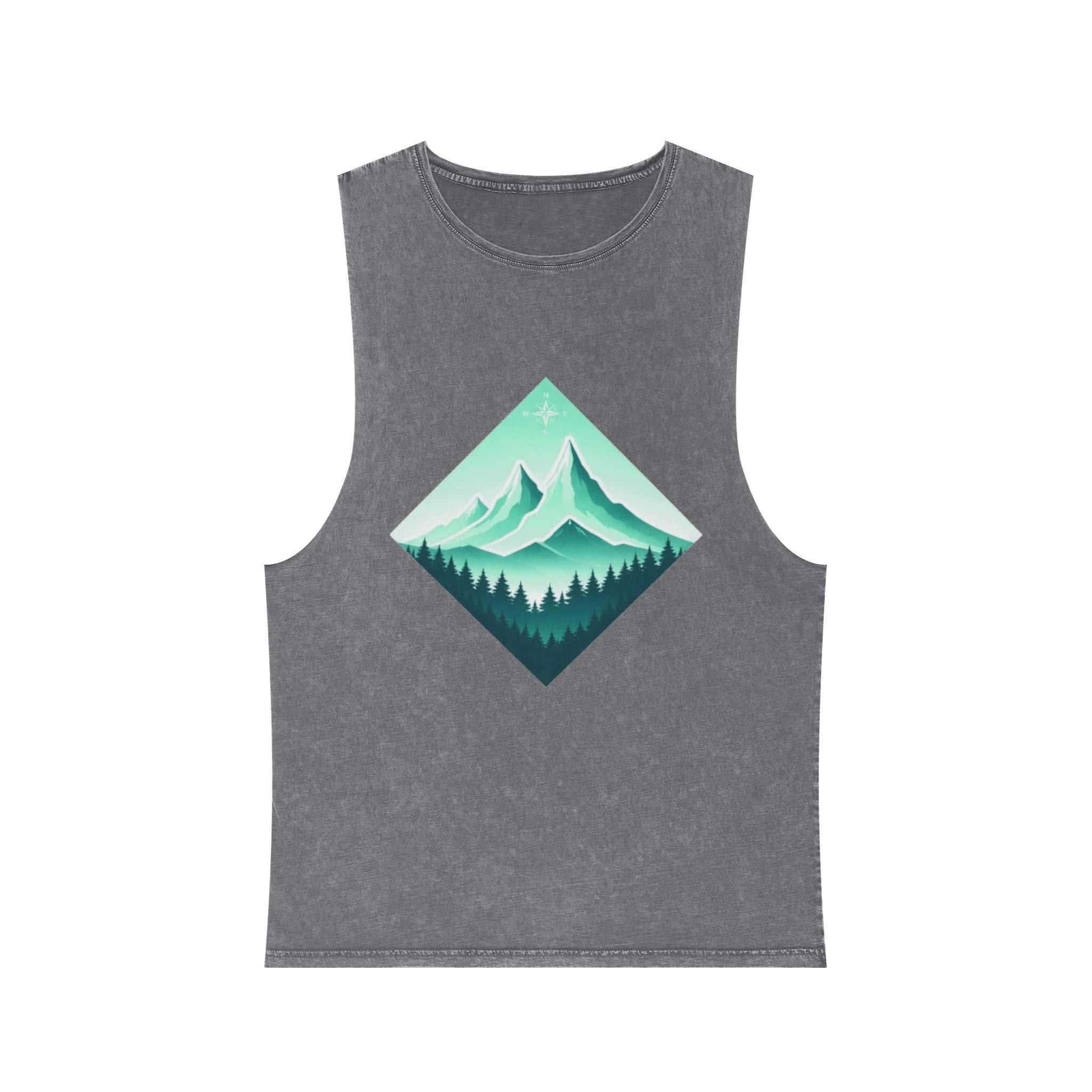 Mountain Forest Tank Top | Vintage Stonewash Graphic