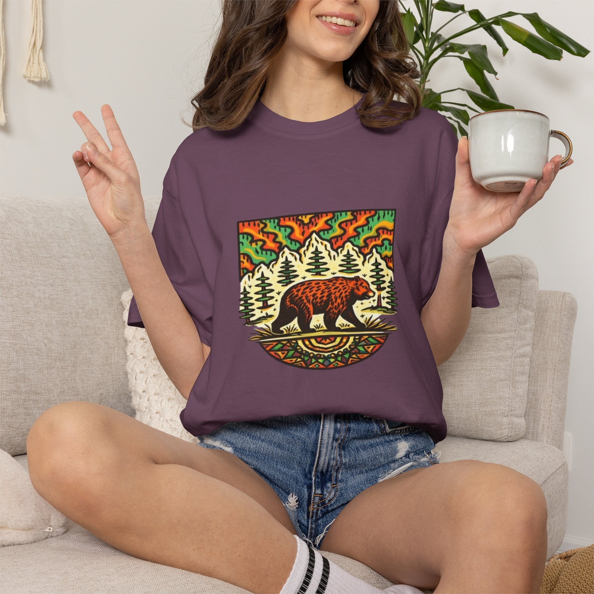 Bear Forest Graphic T-Shirt | Retro Nature Wilderness Tee
