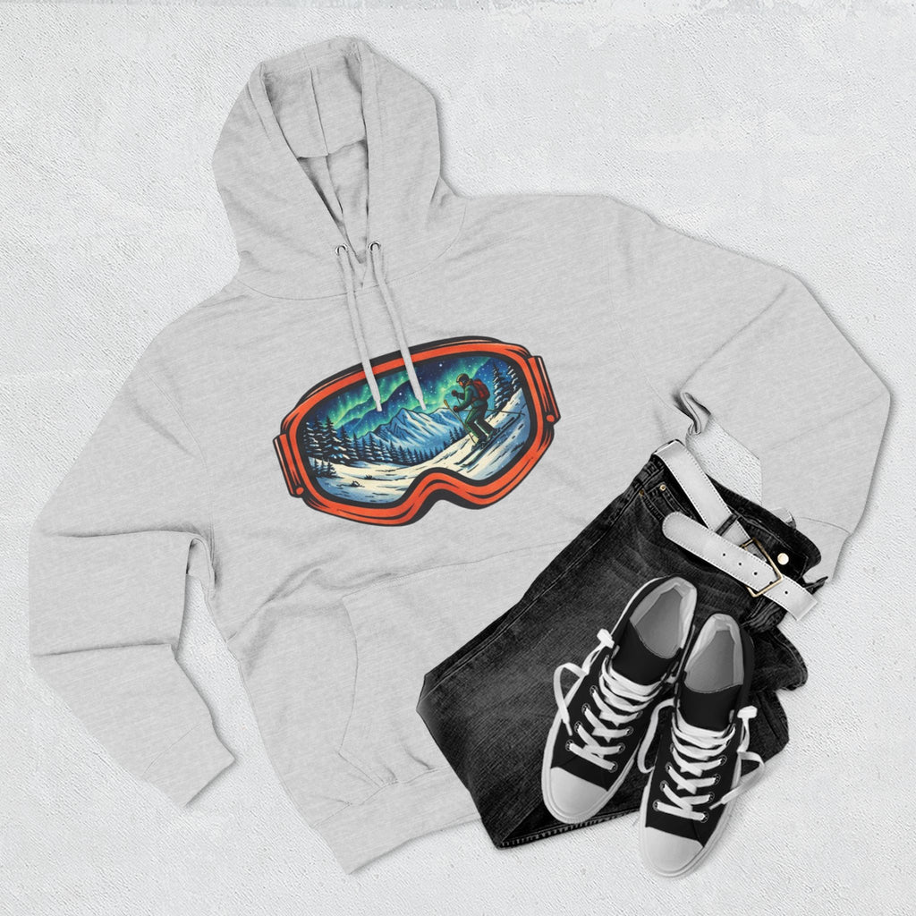 Ski Snowboard Goggles Graphic Hoodie — Mountain Rider Winter Pullover