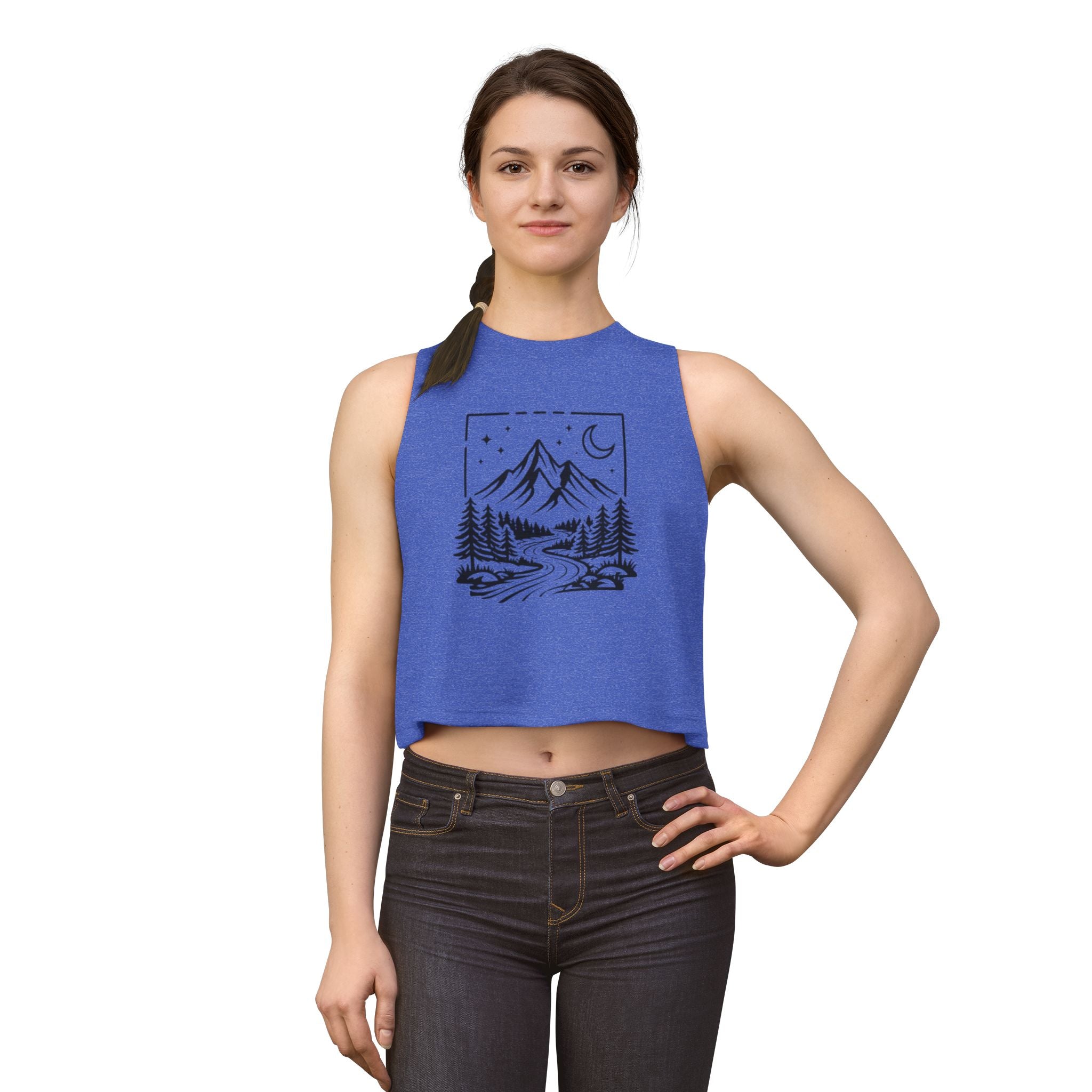 Mountain Night Crop Top | Women's Scenic Adventure Tank