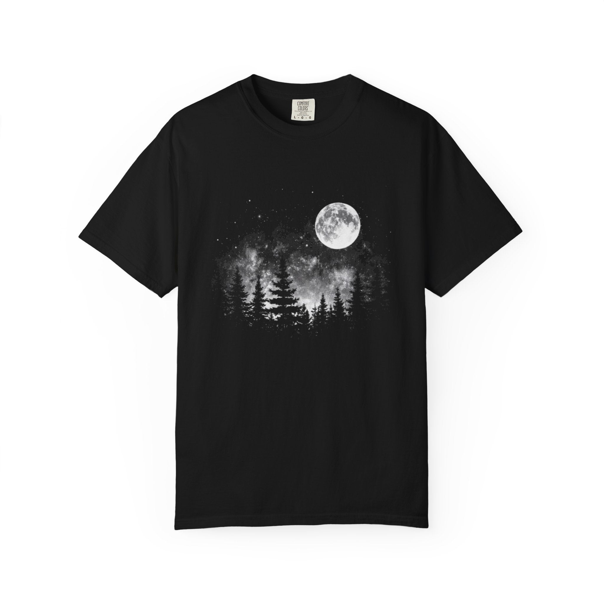 Moonlit Forest T-Shirt | Full Moon Night Sky Tee