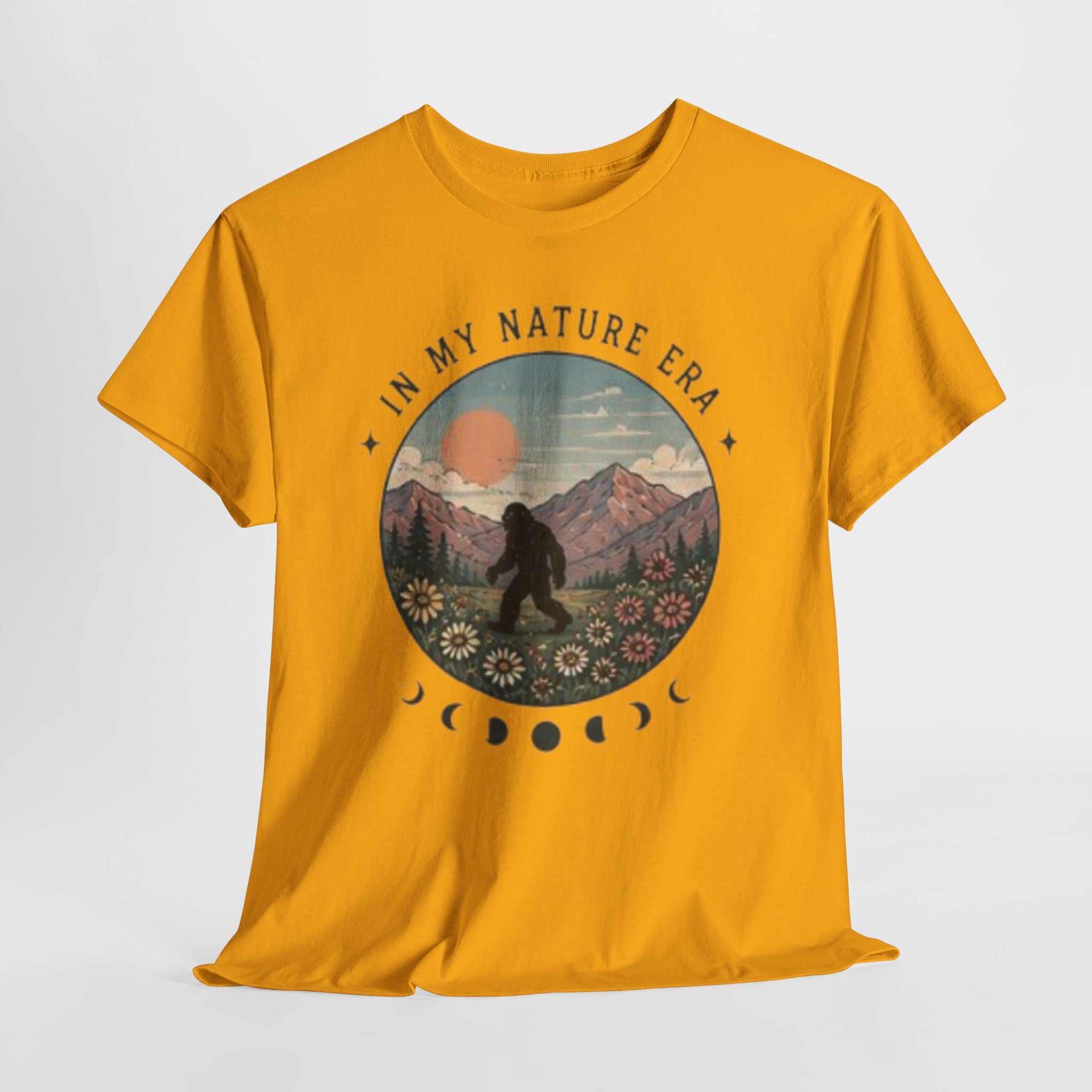 Sasquatch Nature Tee | "In My Nature Era" Mountain & Moon Phase Graphic