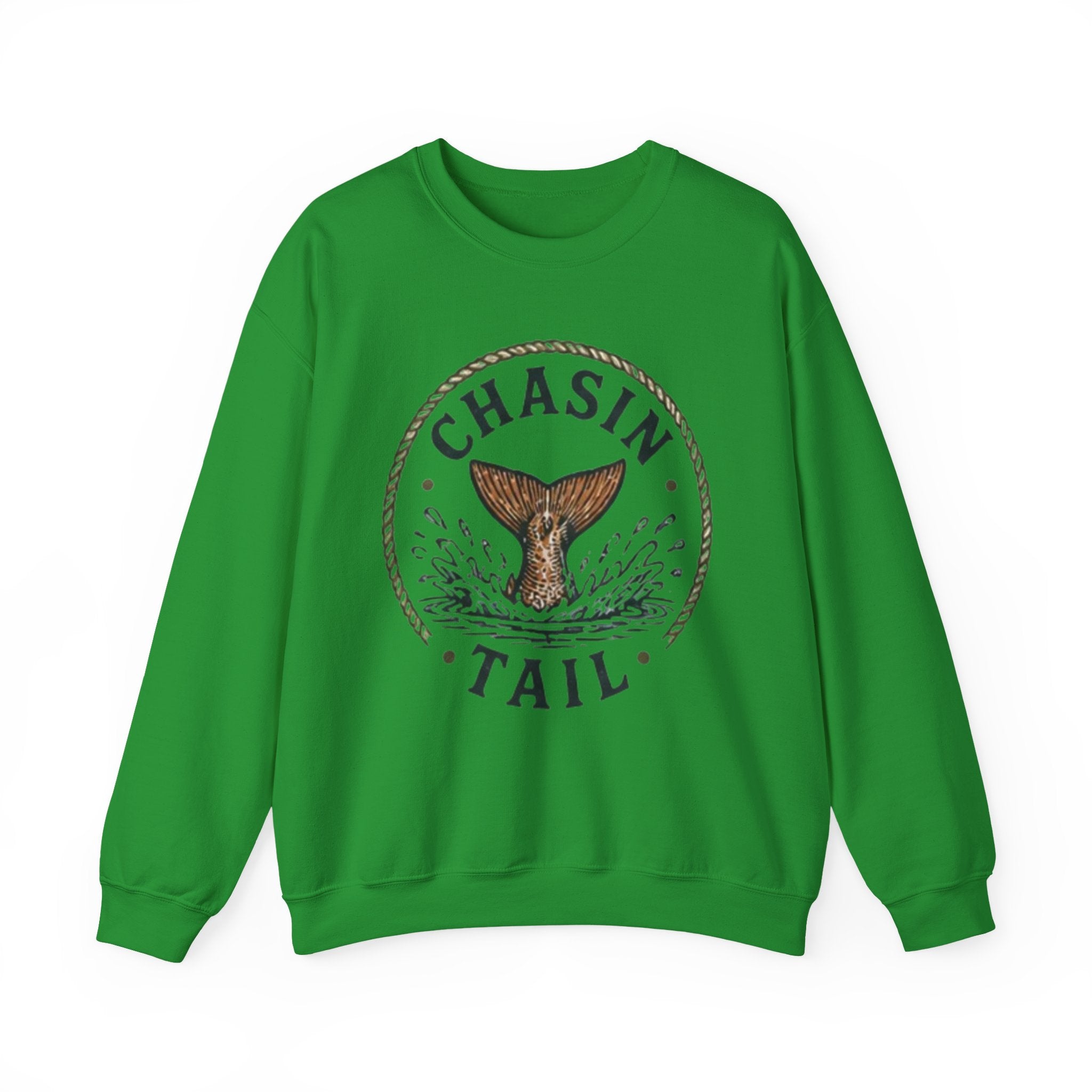 Crewneck Sweatshirt | "Chasin Tail" Fish Tail Graphic