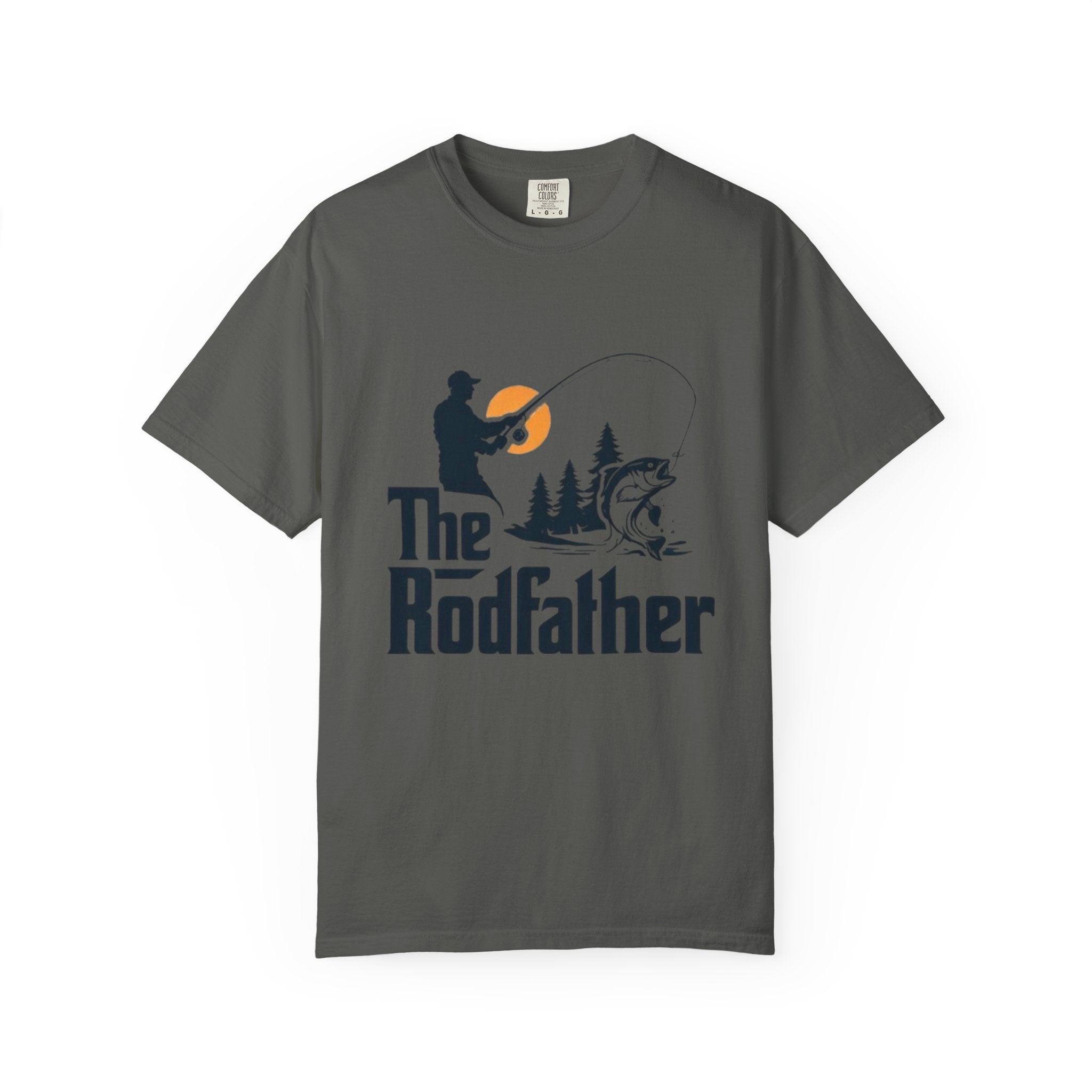 Rodfather fishing silhouette T-Shirt | Fishing tee, bass angler design