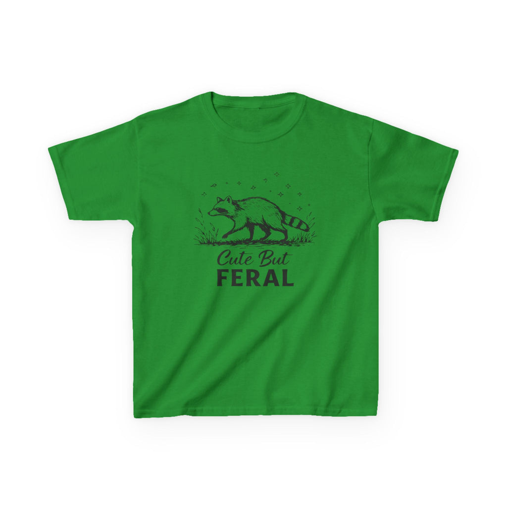 Kids Tee | Cute But Feral Raccoon Graphic