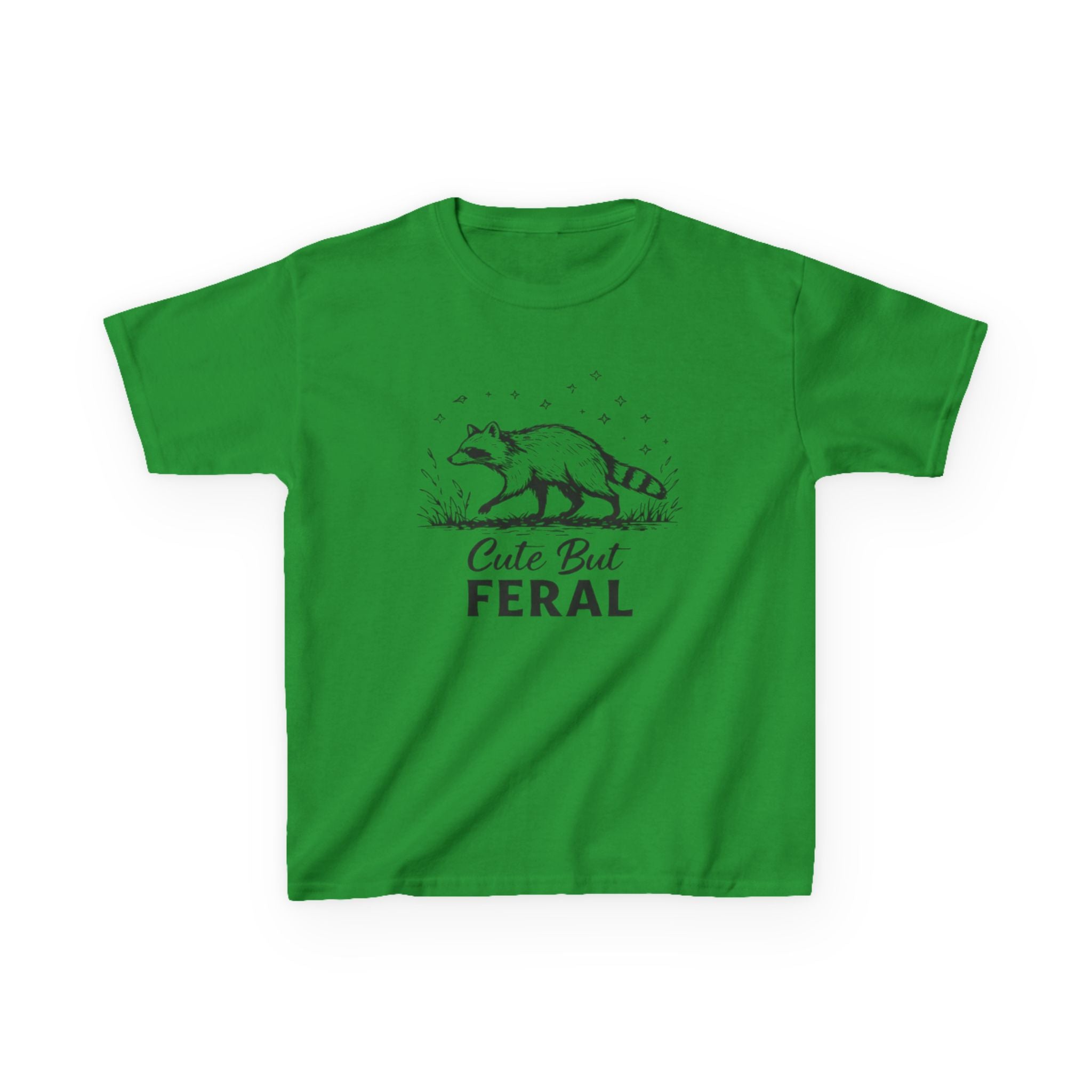 Kids Tee | Cute But Feral Raccoon Graphic