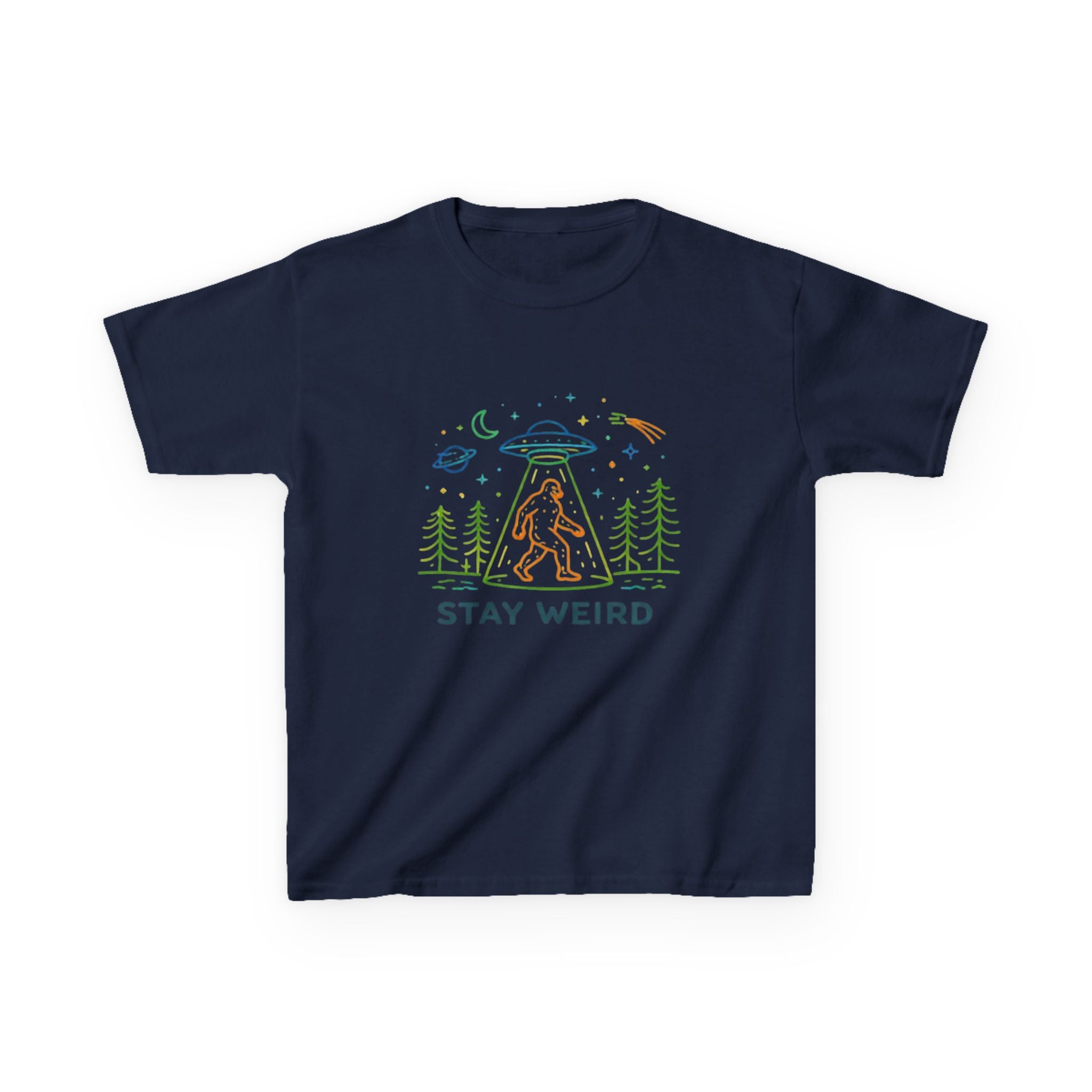 Kids Tee | Stay Weird Alien Bigfoot Graphic T-Shirt