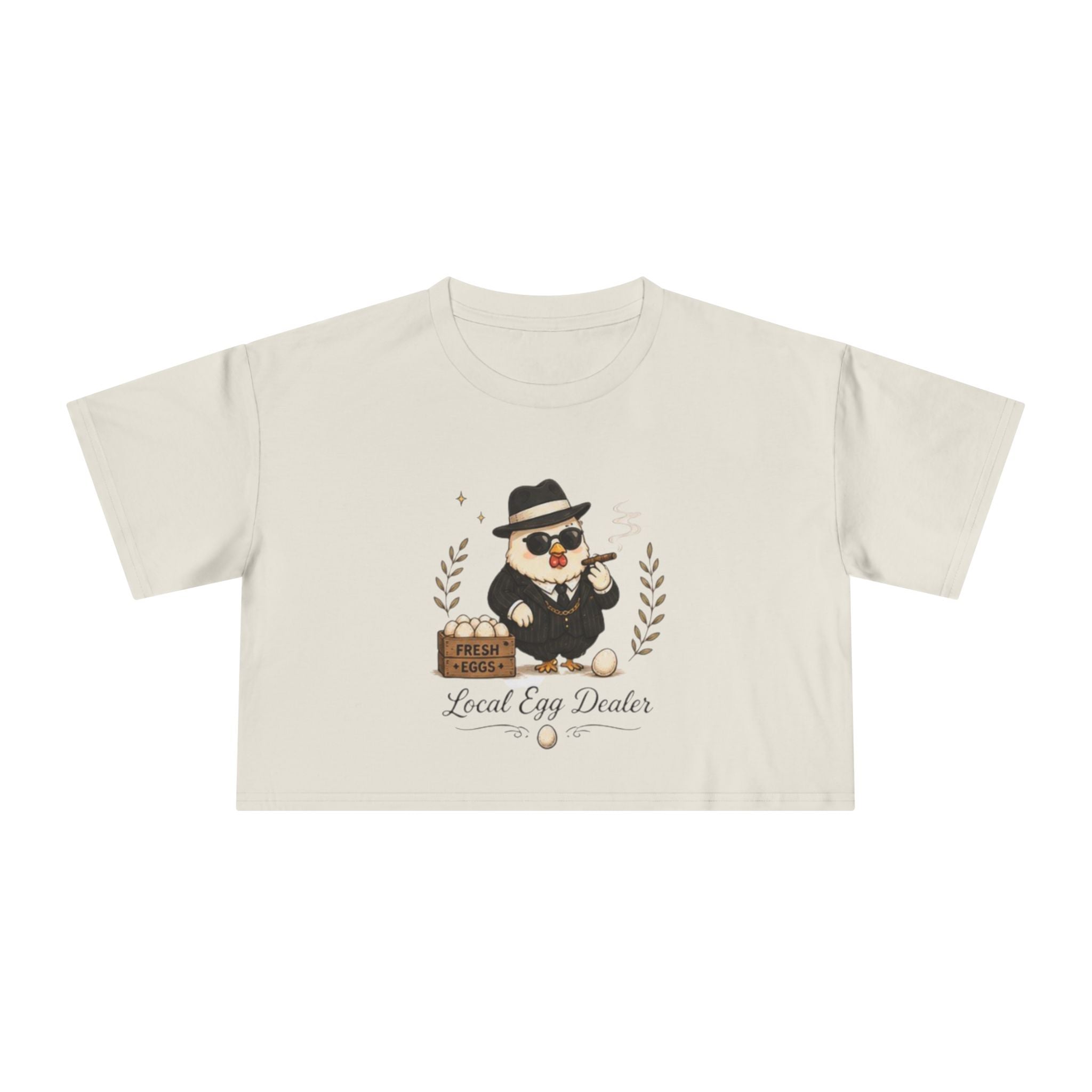 Crop Tee | Local Egg Dealer Cute Chick Graphic Crop Top