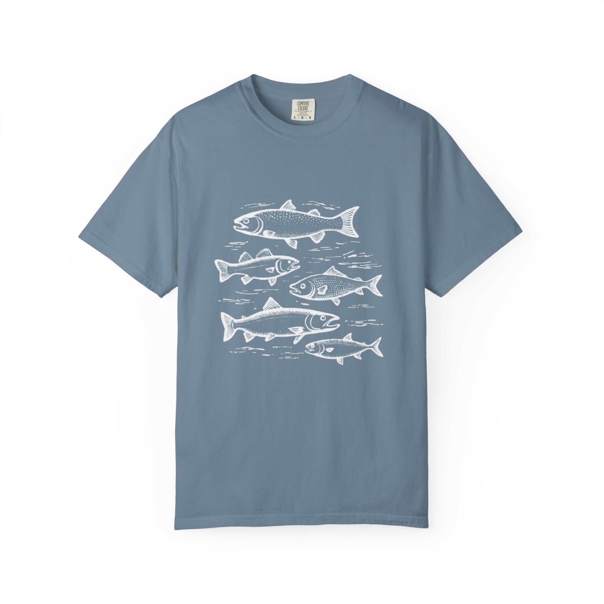 Fish Collection Garment-Dyed T-Shirt | Simple Marine Design