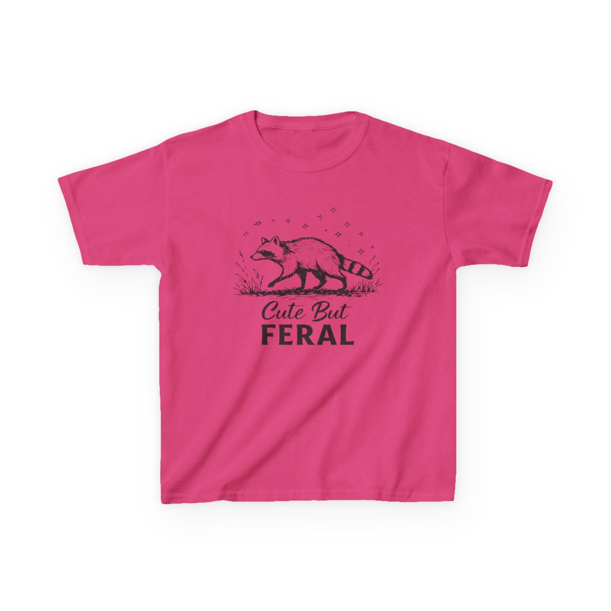 Kids Tee | Cute But Feral Raccoon Graphic