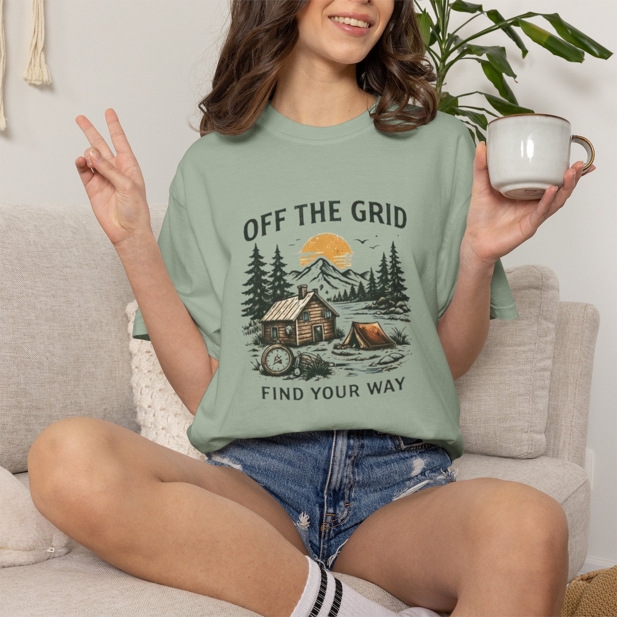 Off The Grid | Find Your Way Camping T-Shirt