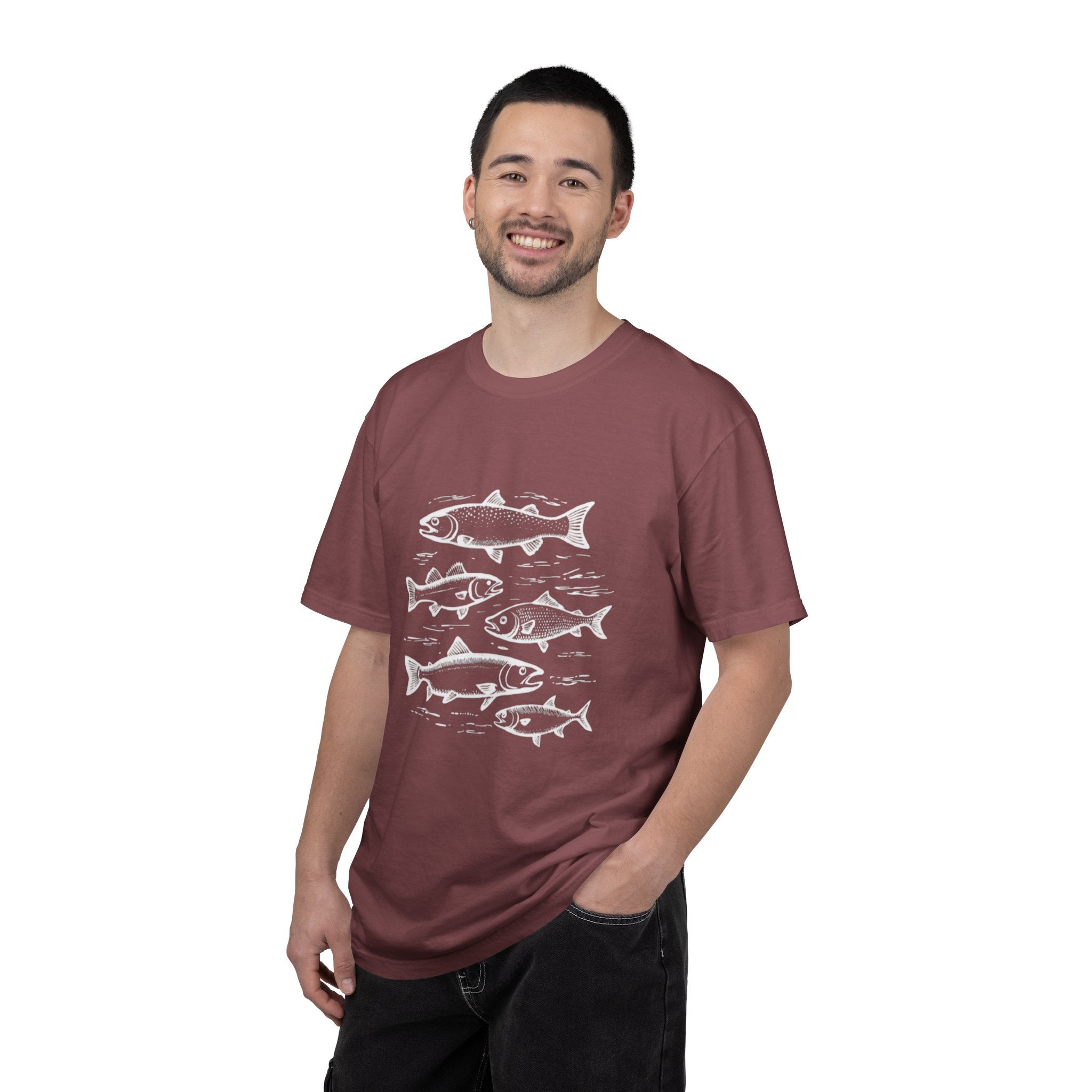 Fish Collection Garment-Dyed T-Shirt | Simple Marine Design