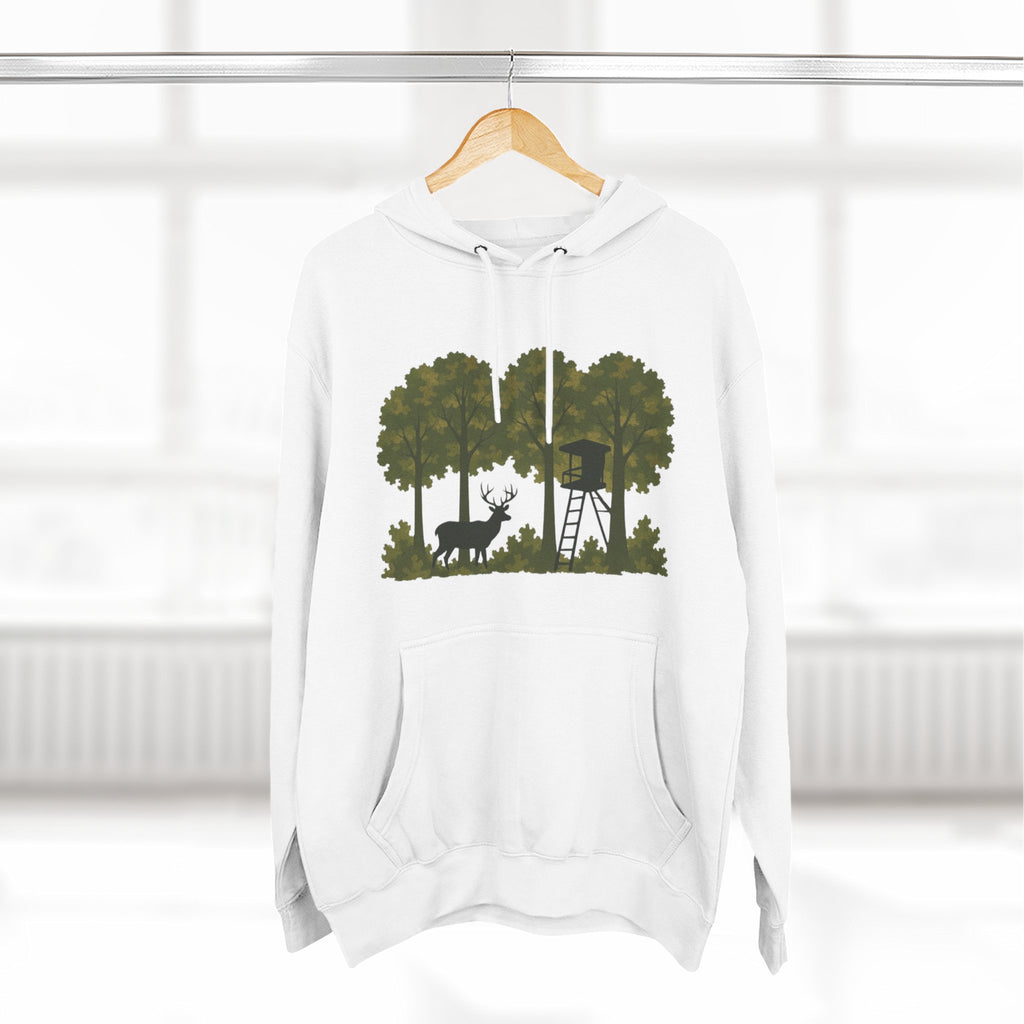 Deer Stand Forest Hoodie | Hunting Lodge Woodland Sweatshirt