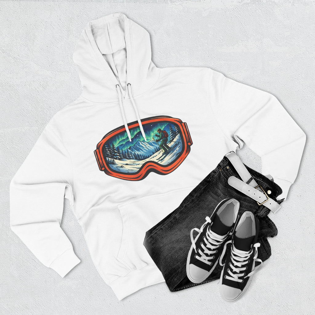 Ski Snowboard Goggles Graphic Hoodie — Mountain Rider Winter Pullover