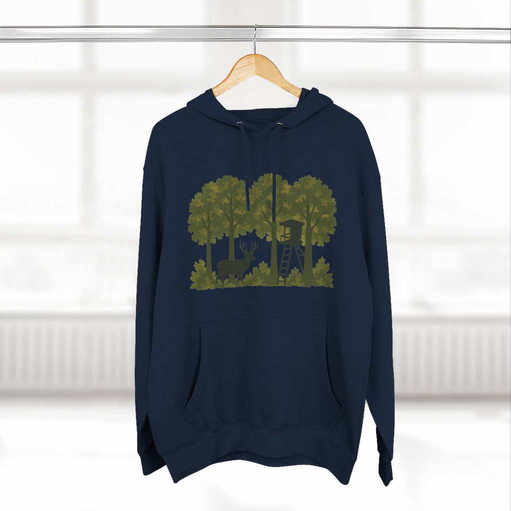 Deer Stand Forest Hoodie | Hunting Lodge Woodland Sweatshirt