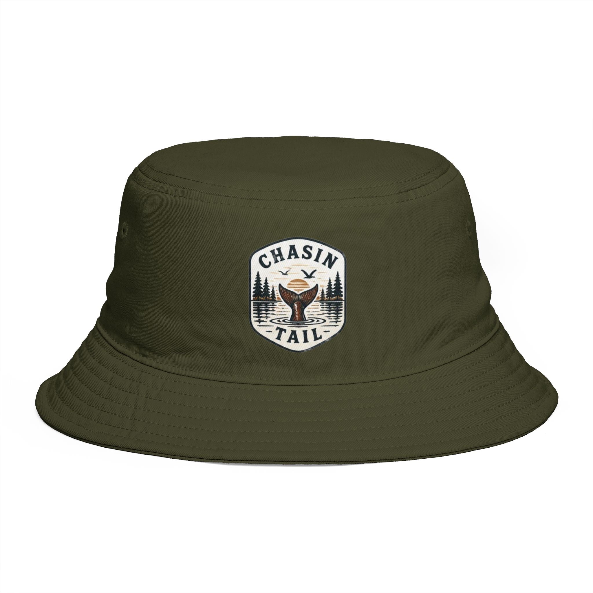 Chasin Tail Hunting Bucket Hat | Rustic Outdoorsman Fish & Duck Patch