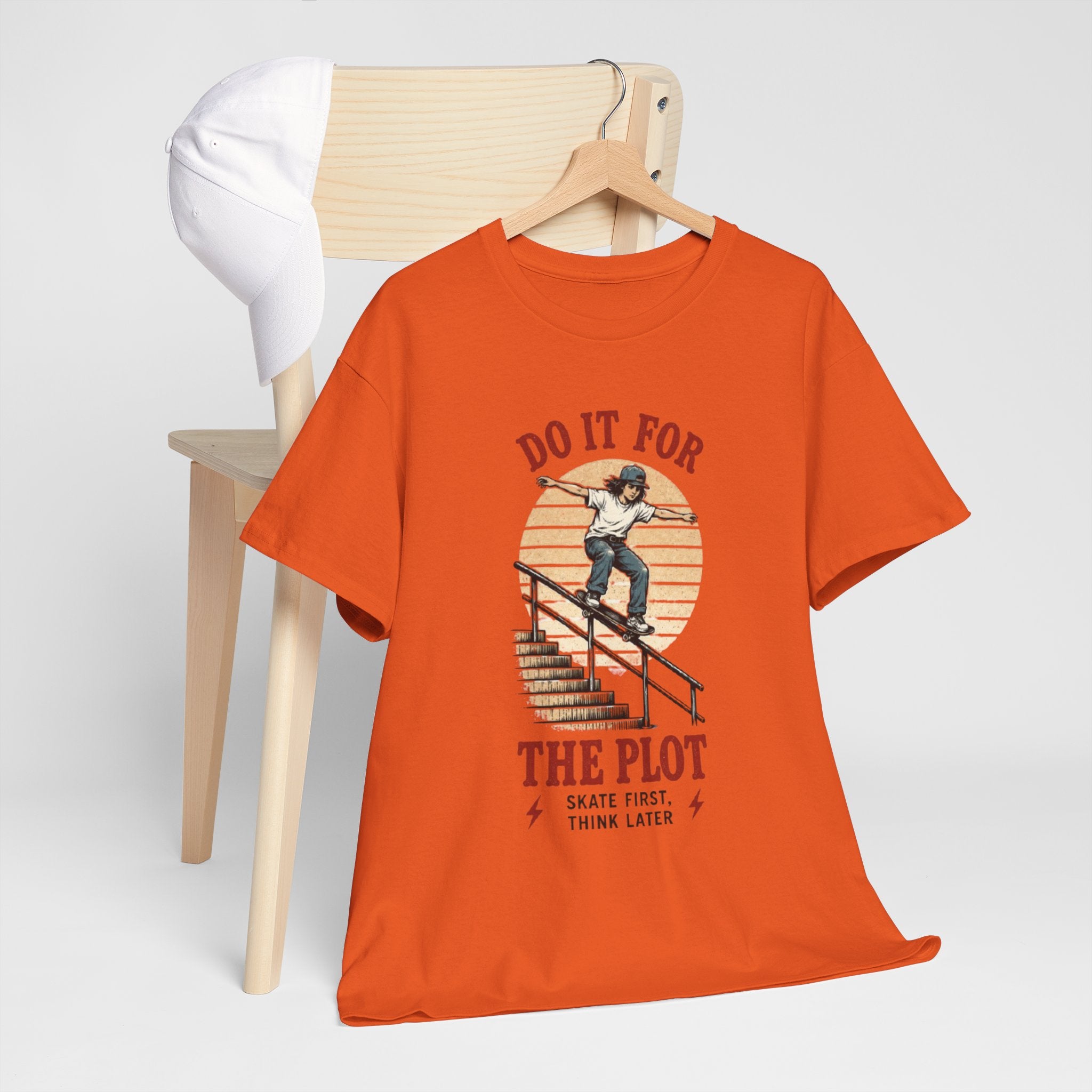 Skate Tee | "Do It For The Plot" Retro Skateboarding Graphic Shirt