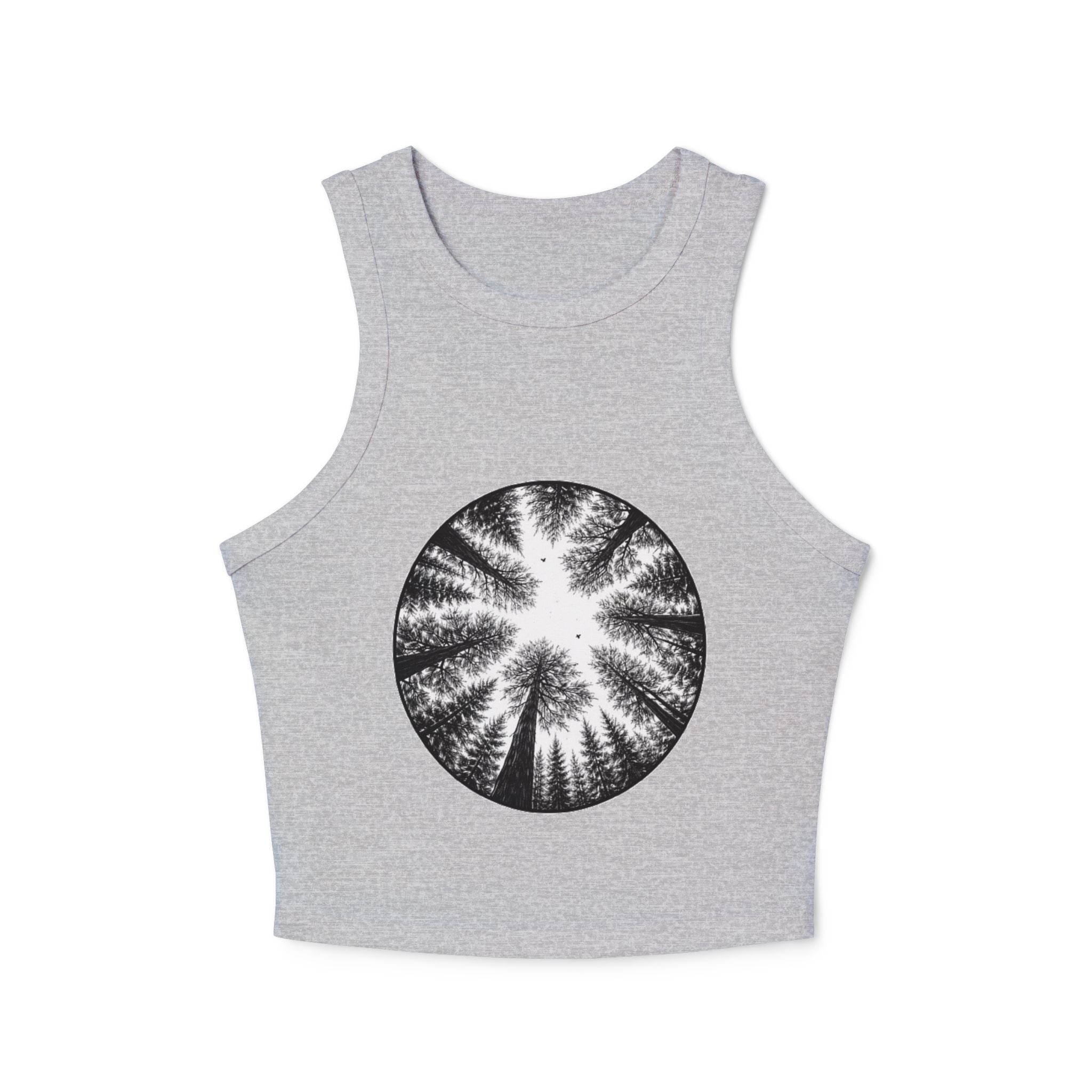 Racer Tank Top | Forest Canopy Circle Illustration