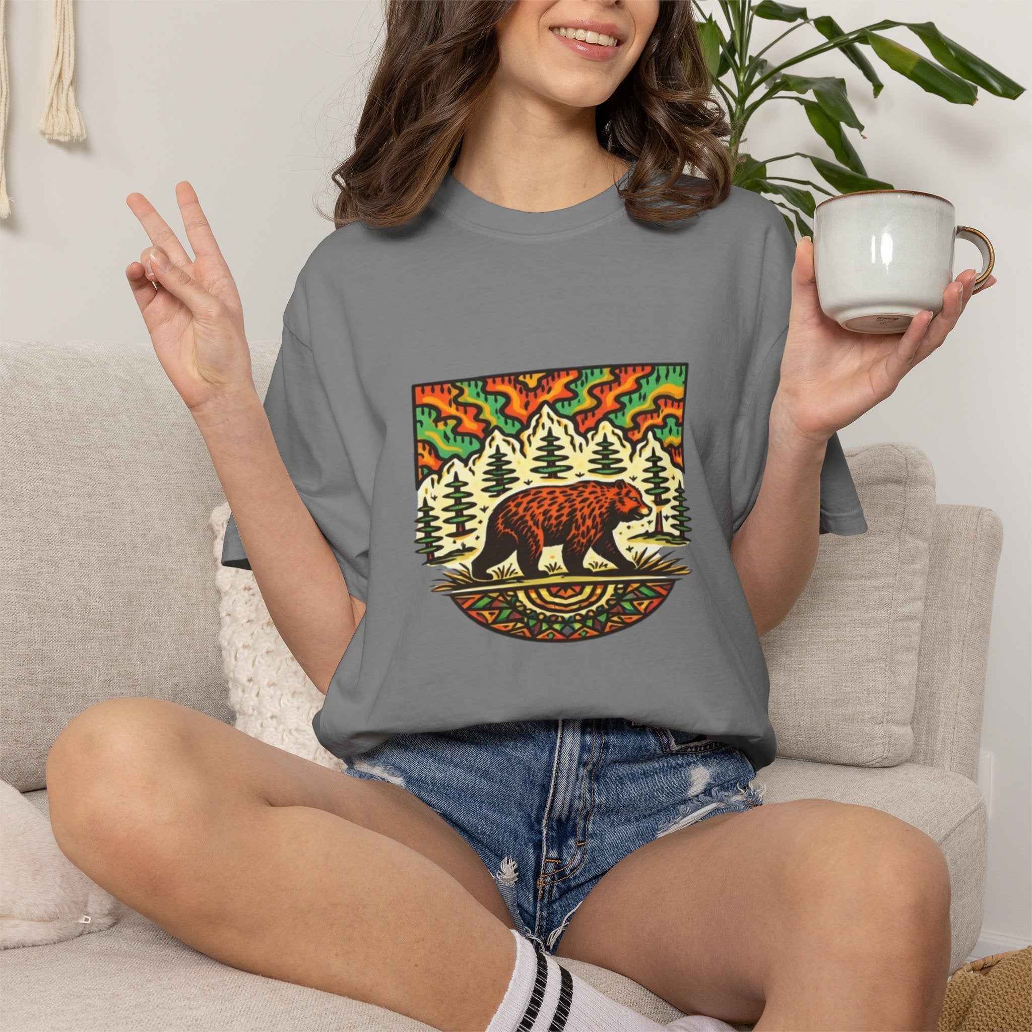 Bear Forest Graphic T-Shirt | Retro Nature Wilderness Tee