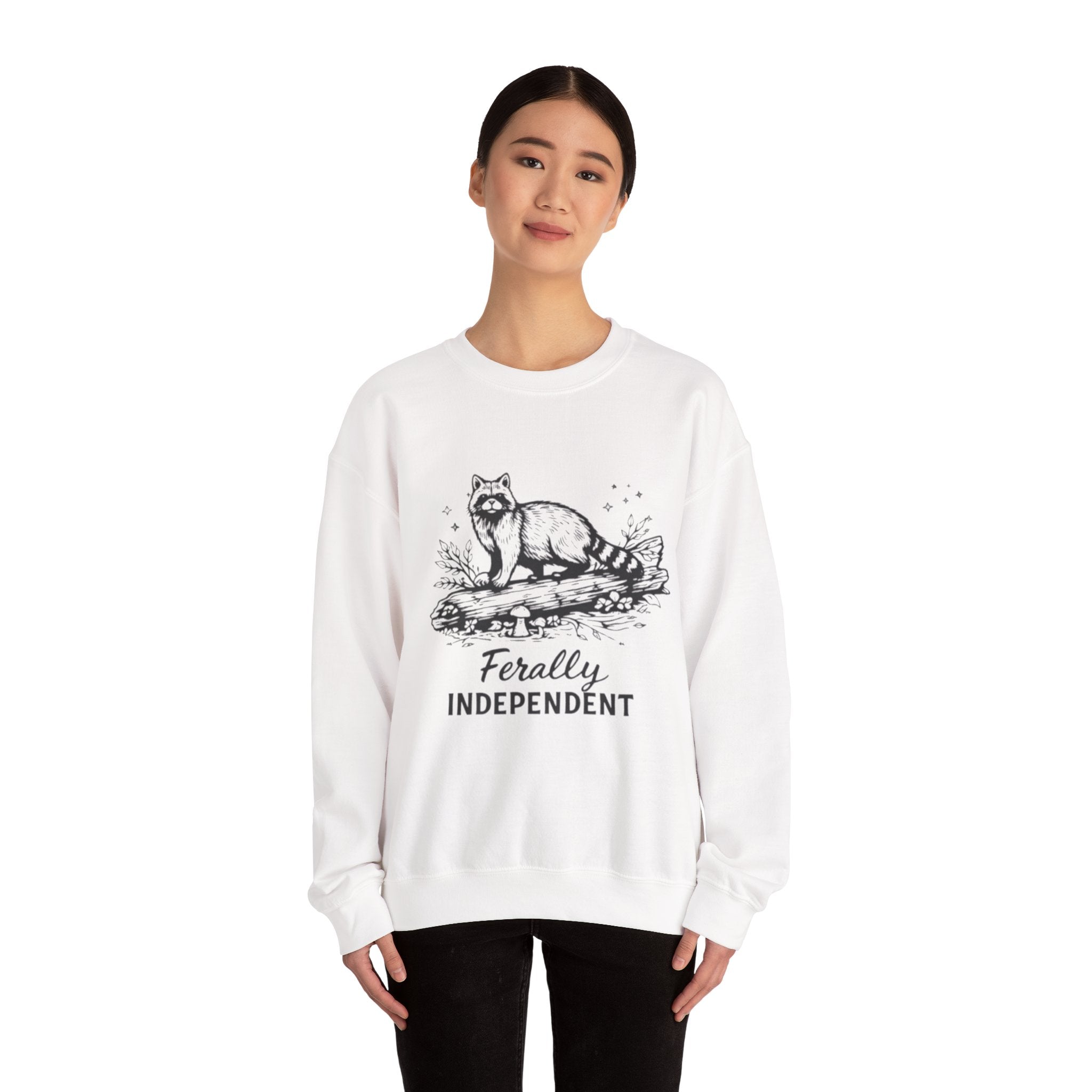 Raccoon Ferally Independent Crewneck Sweatshirt