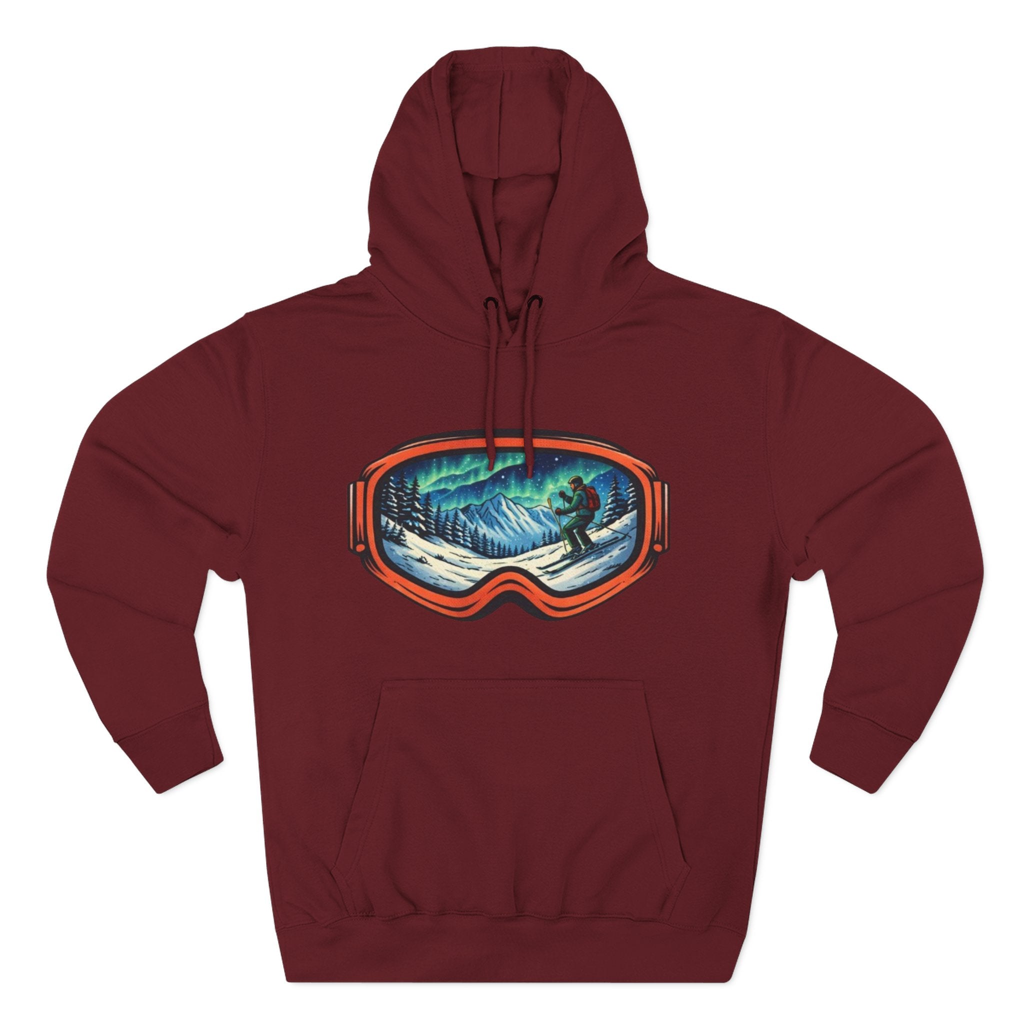 Ski Snowboard Goggles Graphic Hoodie — Mountain Rider Winter Pullover