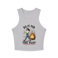 Do It For The Plot Womens Racer Tank | Main Character Energy Micro Rib Tank