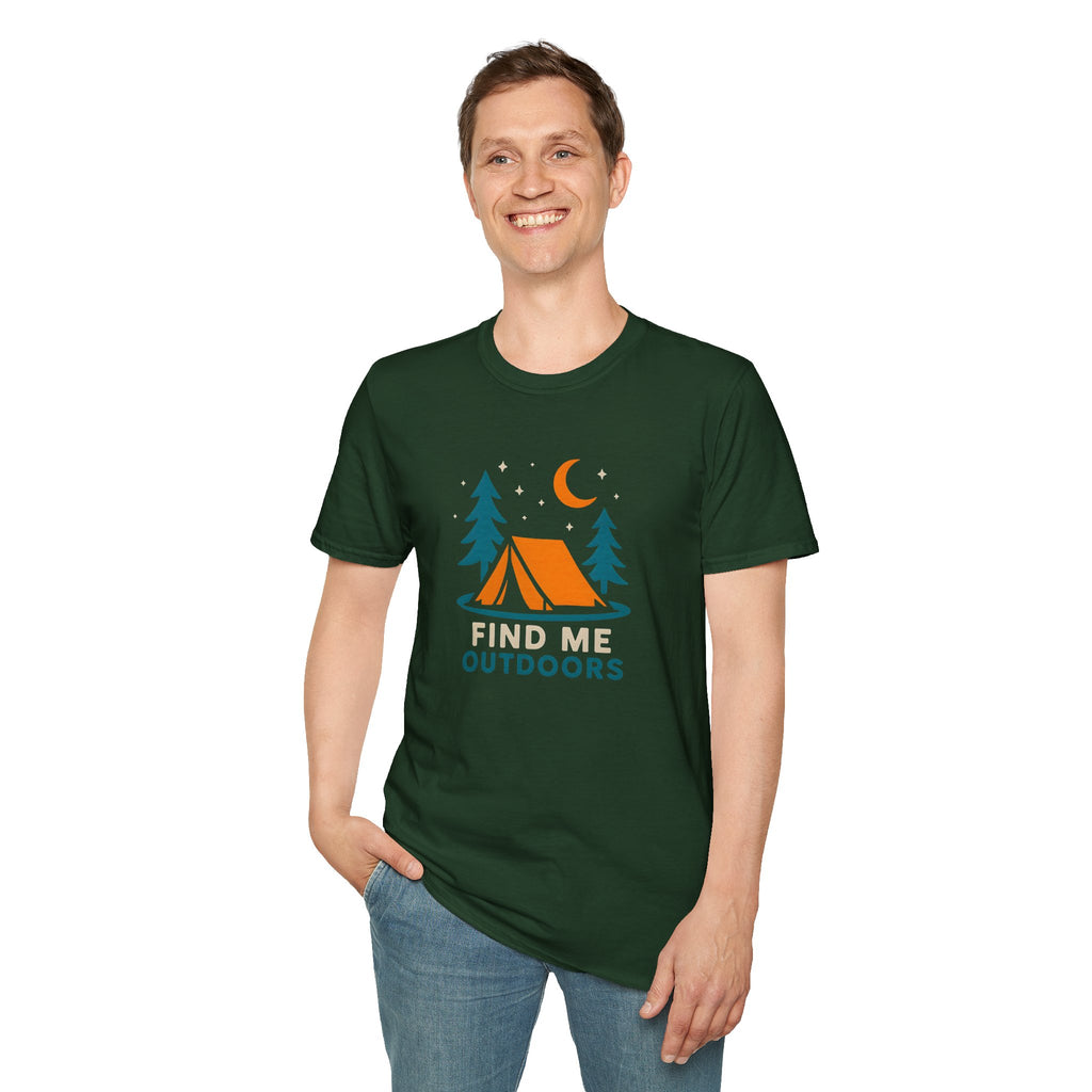 Night Camping Scene T-Shirt | Mountain Campfire Graphic Tee