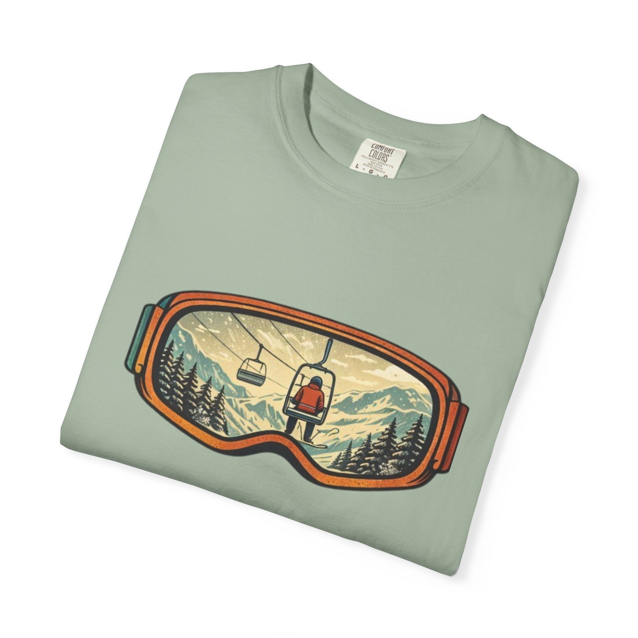 Retro Ski Lift Mountain T-Shirt | Snowboard Goggles Scene