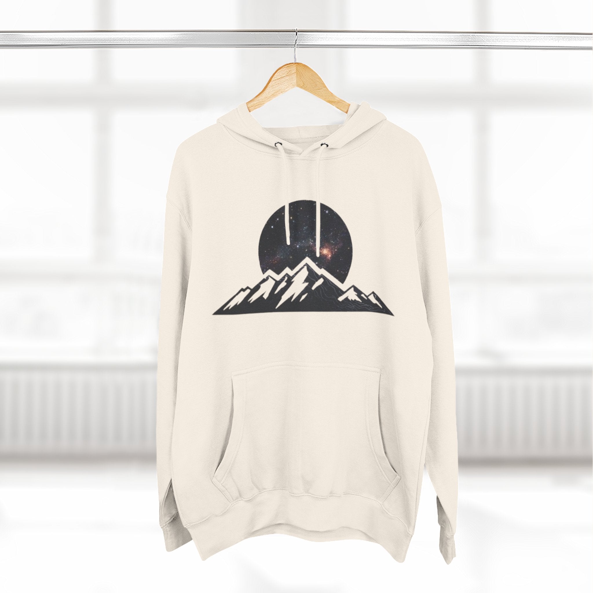 Mountain Sunset Hoodie | Minimalist Mountain Range with Night Sky Graphic