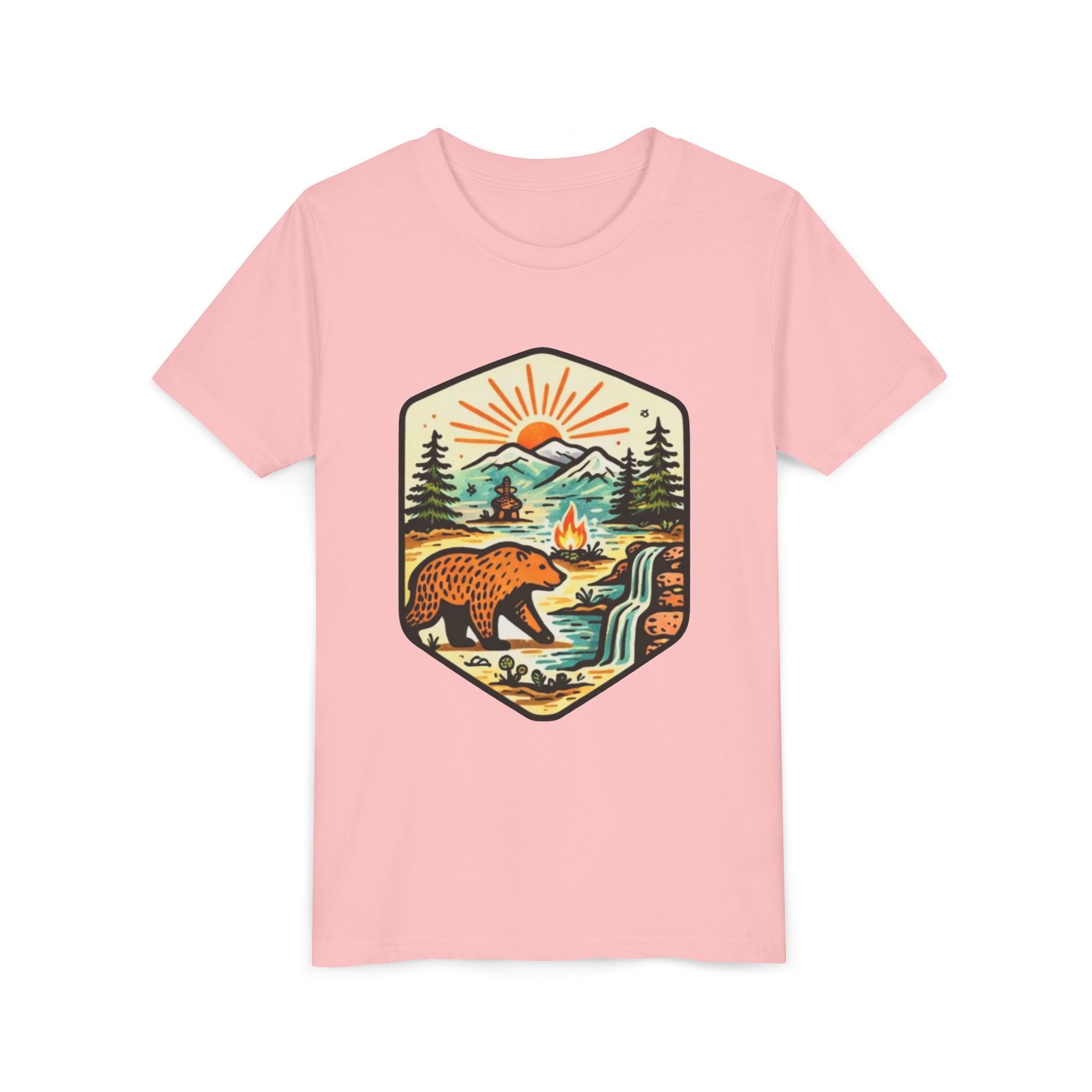Youth Tee | Bear Camping Adventure Graphic Shirt