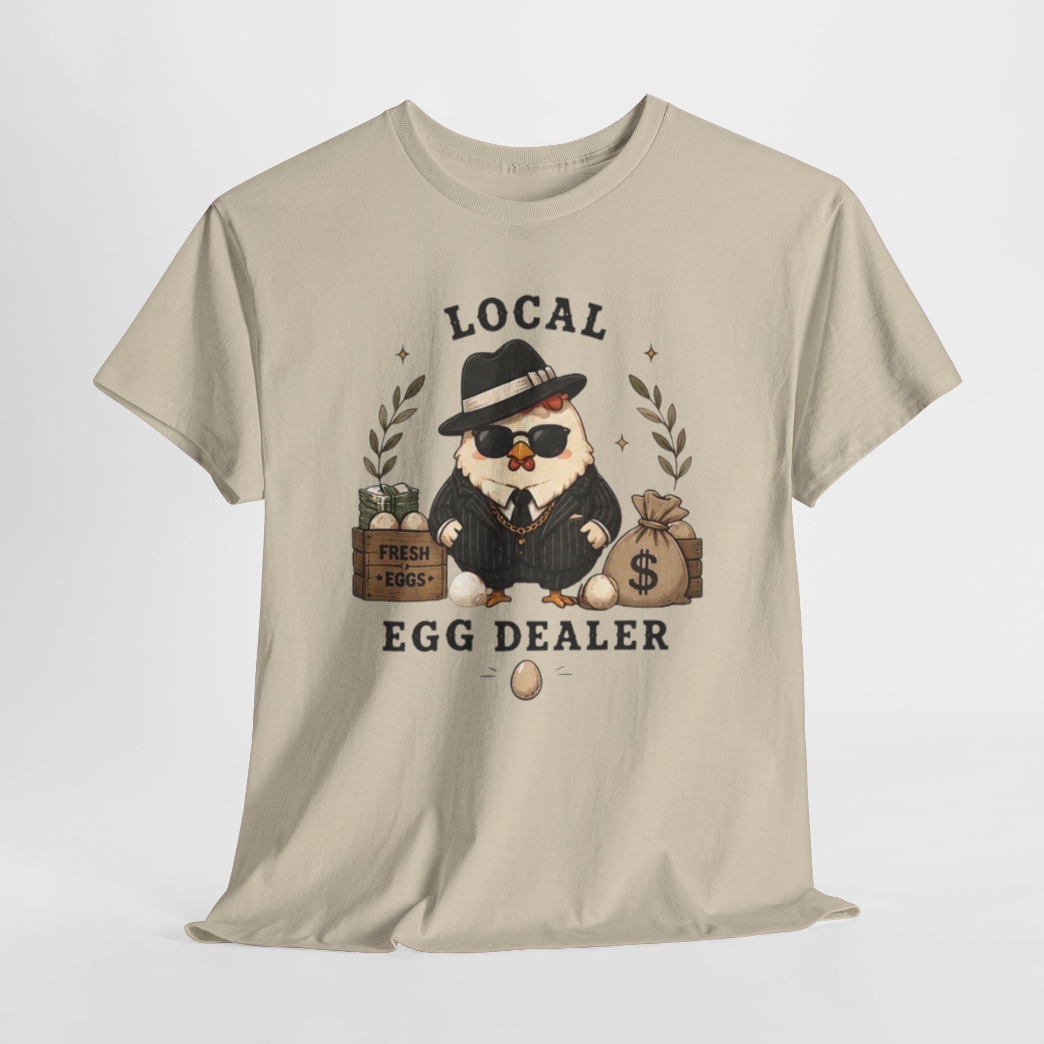 Egg Dealer T-Shirt | Funny Chicken Mobster Graphic Tee