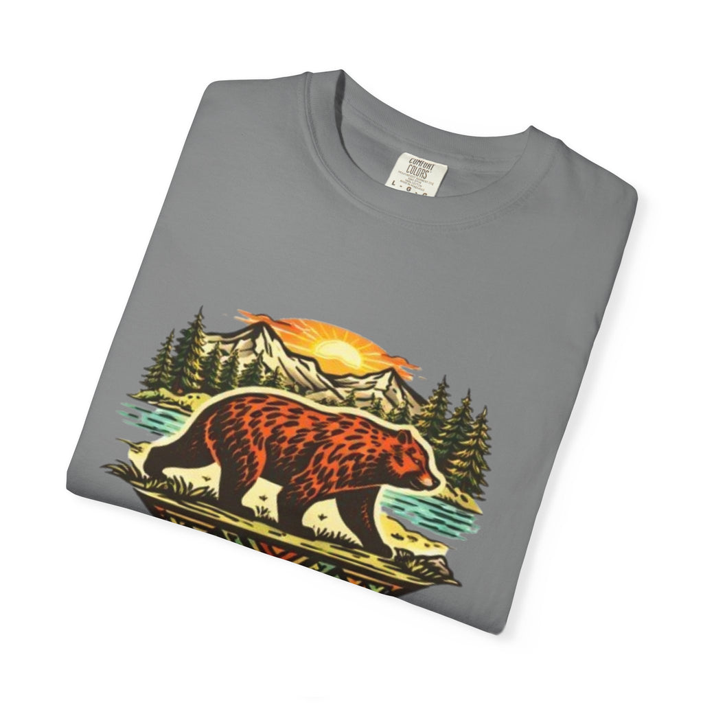 Bear Sunset T-Shirt | Vintage Forest Adventure Graphic Tee