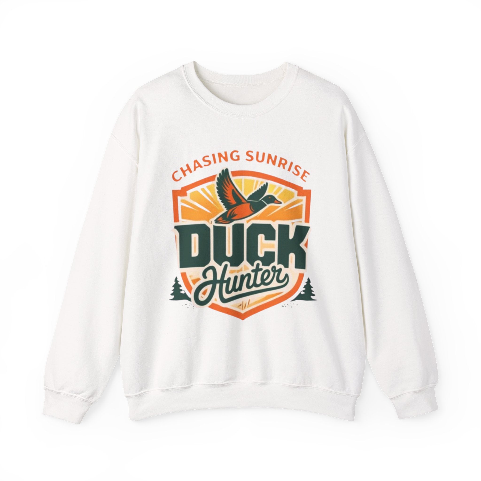 Duck Hunter Crewneck Sweatshirt | Chasing Sunrise Hunting Graphic