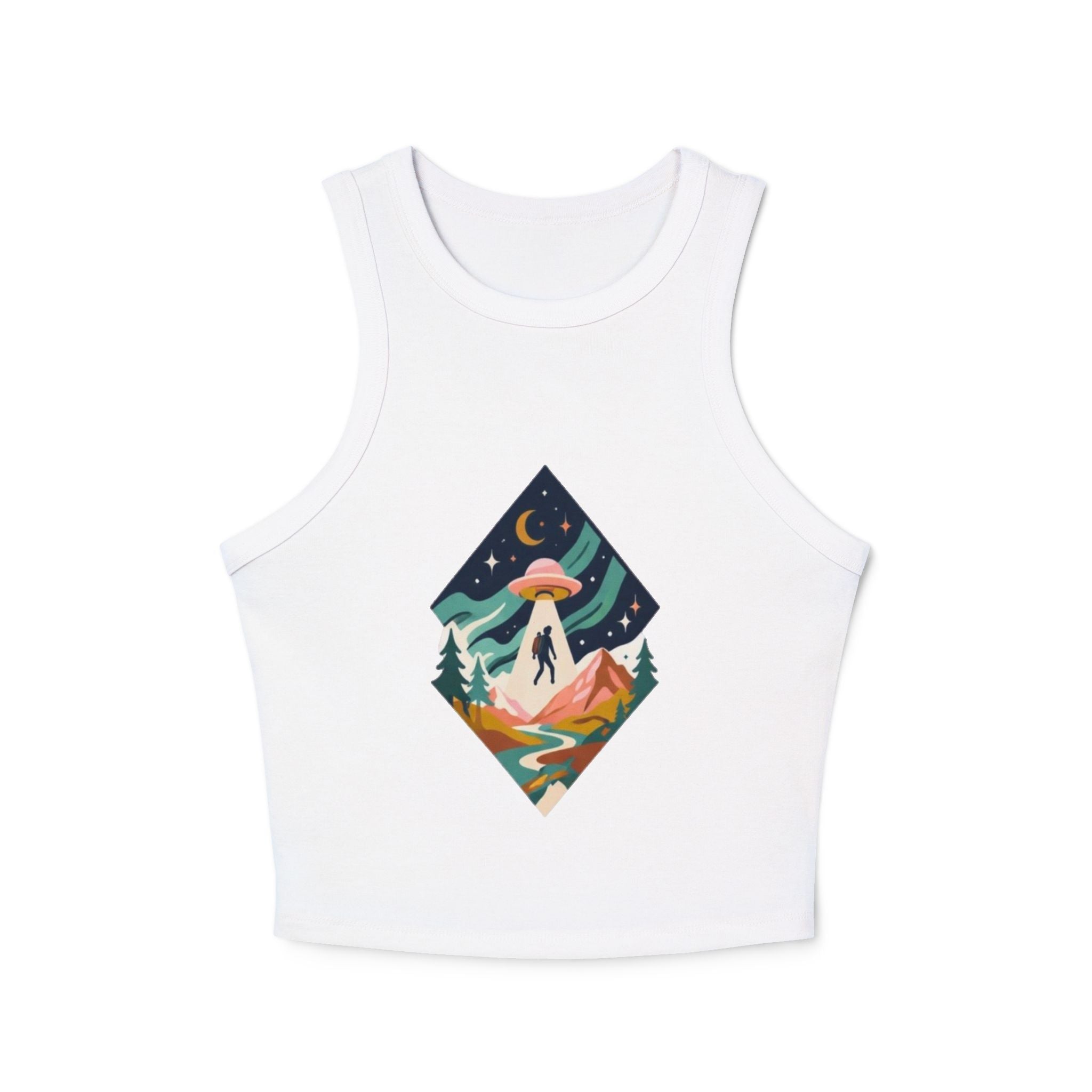 Alien Abduction Mountain Crop Tank