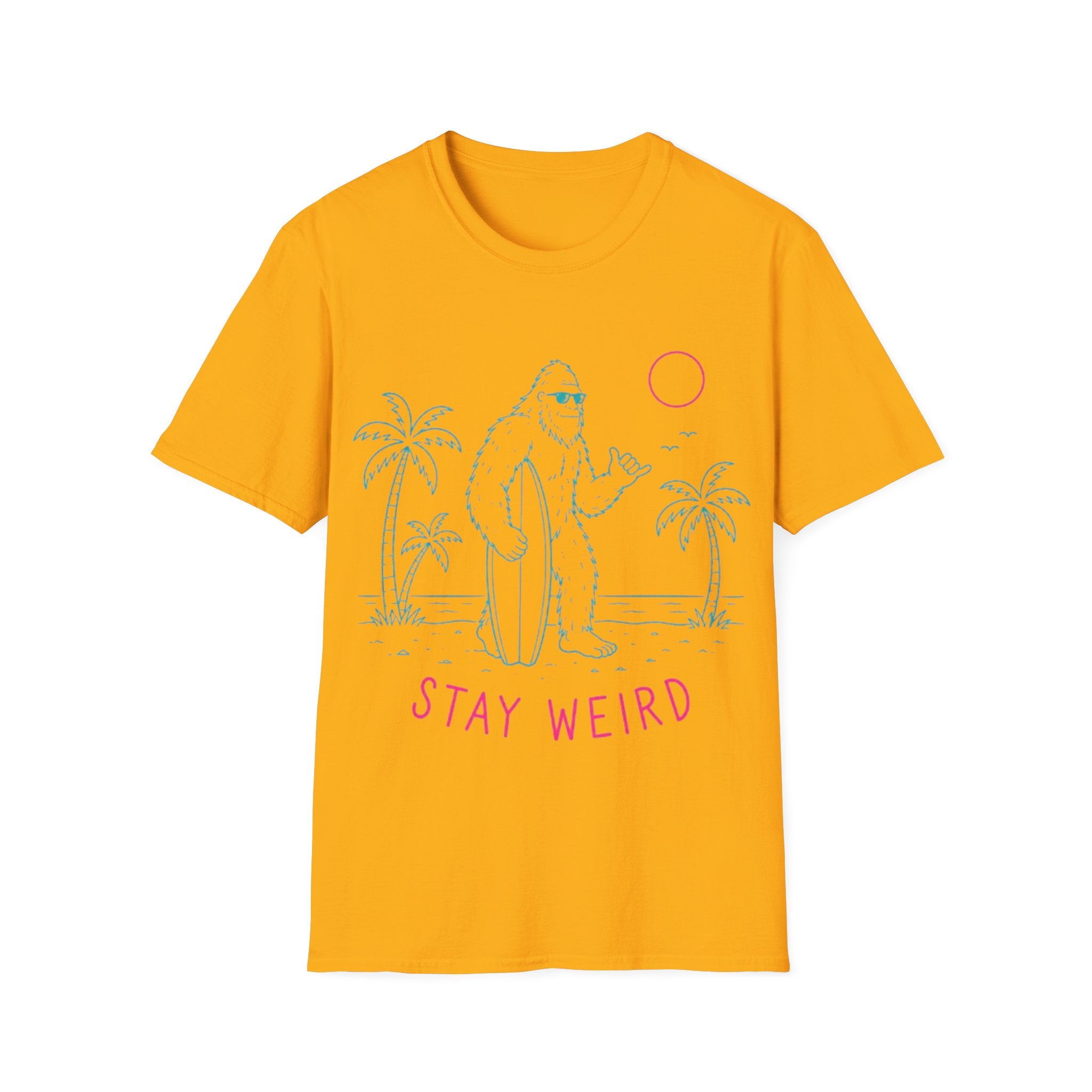 Stay Weird Bigfoot Surf T-Shirt