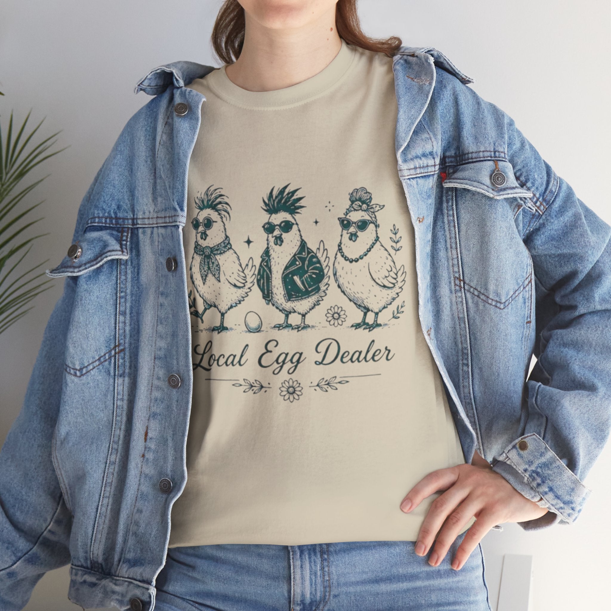 Local Egg Dealer T-Shirt | Funny Chicken Illustration Tee for Farm Lovers