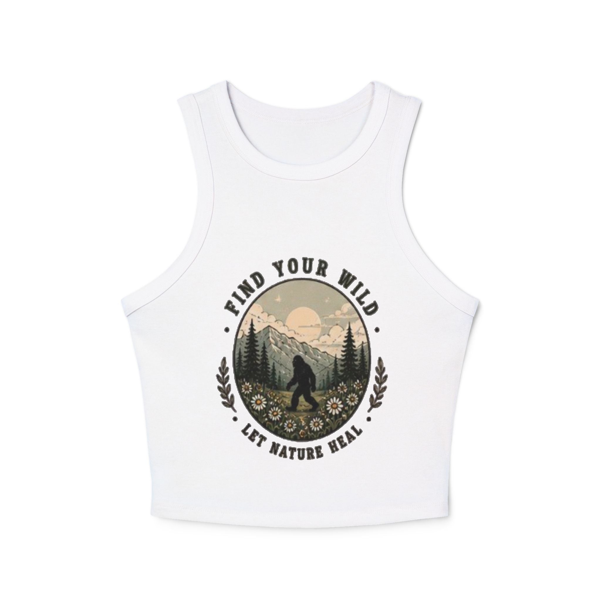 Find Your Wild Racer Tank | "Let Nature Heal" Womens Crop Tank