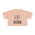 Crop Tee | "Easily Distracted by Rocks" Nature Crop Top for Rock Lovers
